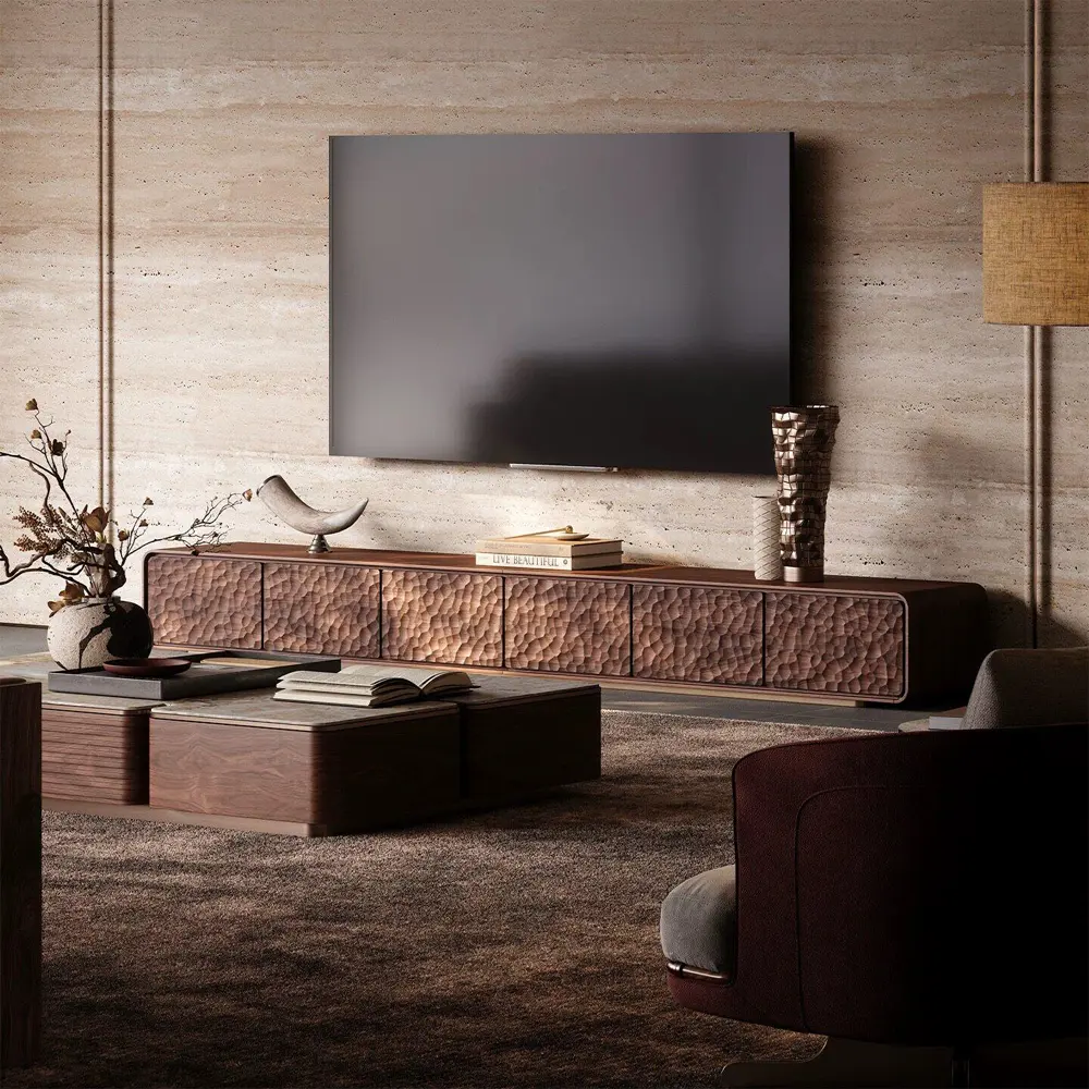 New Black Walnut Light Luxury TV Stand | Ormau