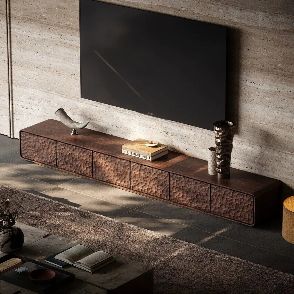 New Black Walnut Light Luxury TV Stand | Ormau