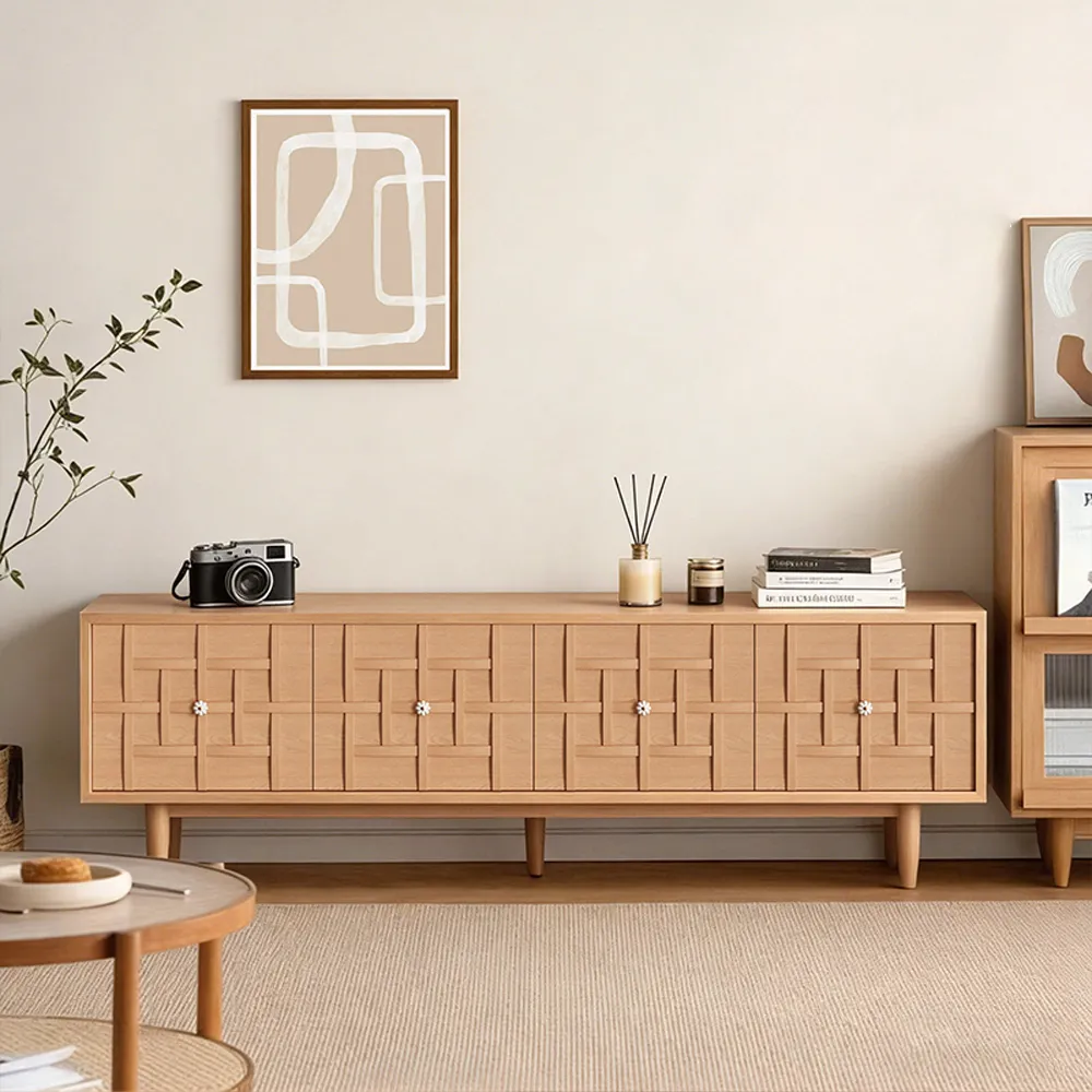 Solid Wood TV Stand – Nordic Storage Cabinet