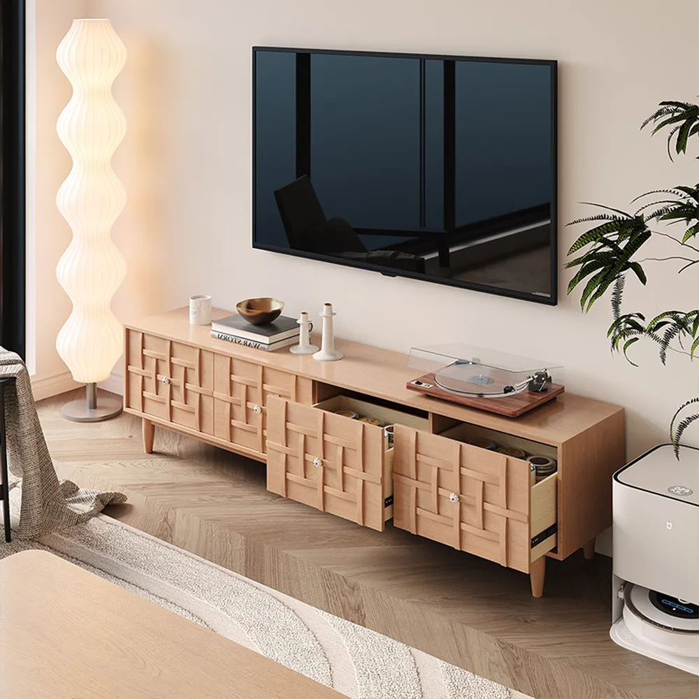 Solid Wood TV Stand – Nordic Storage Cabinet