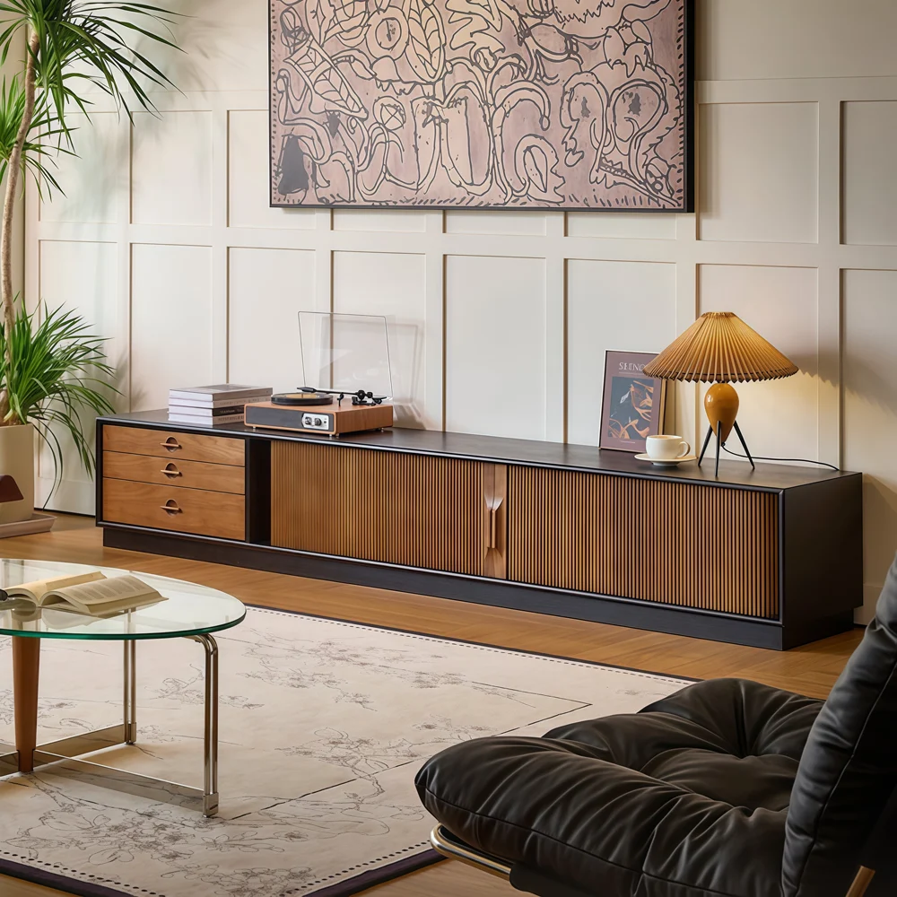 Retro French Solid Wood TV Stand | Ormau