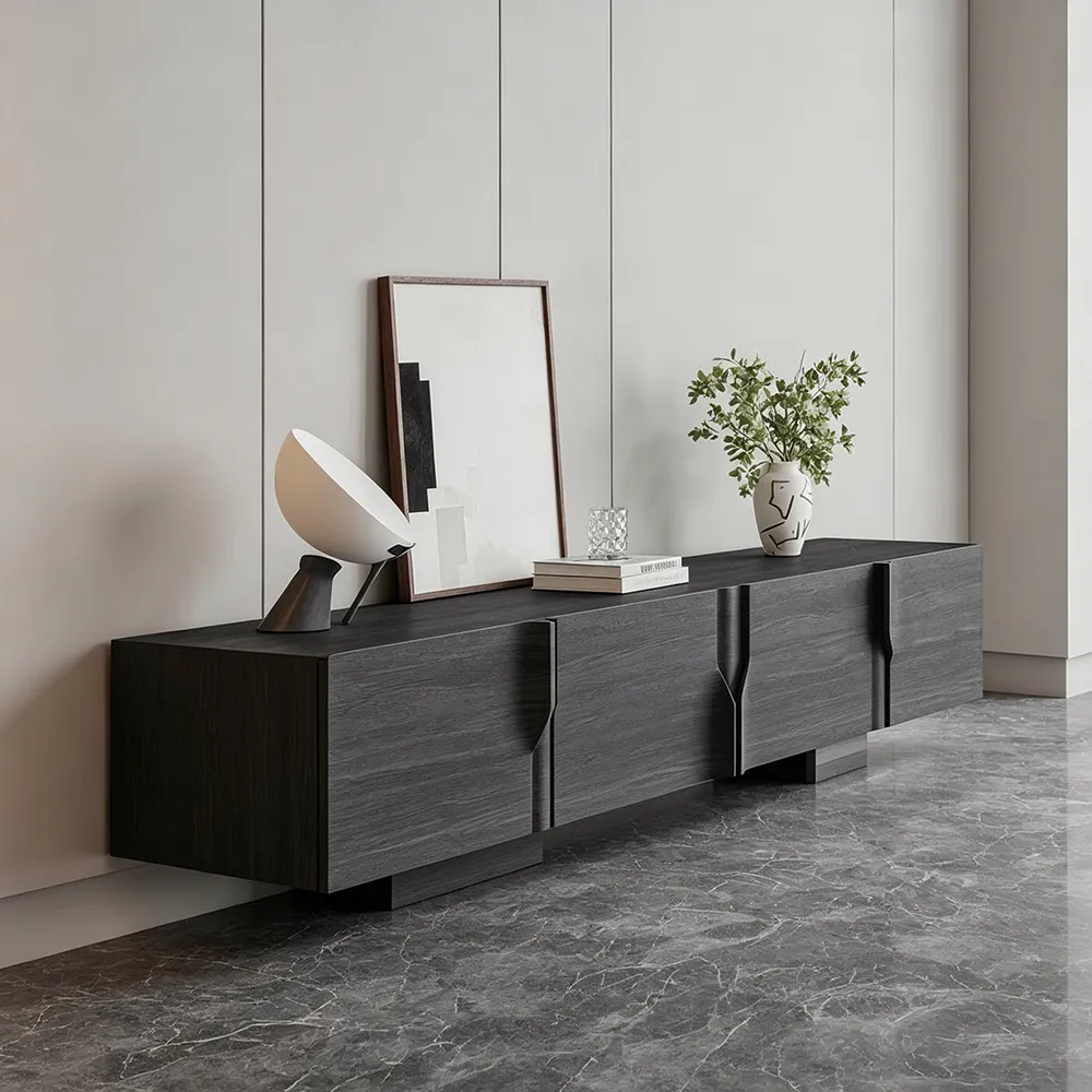 Wabi-Sabi Minimalist Wood TV Stand