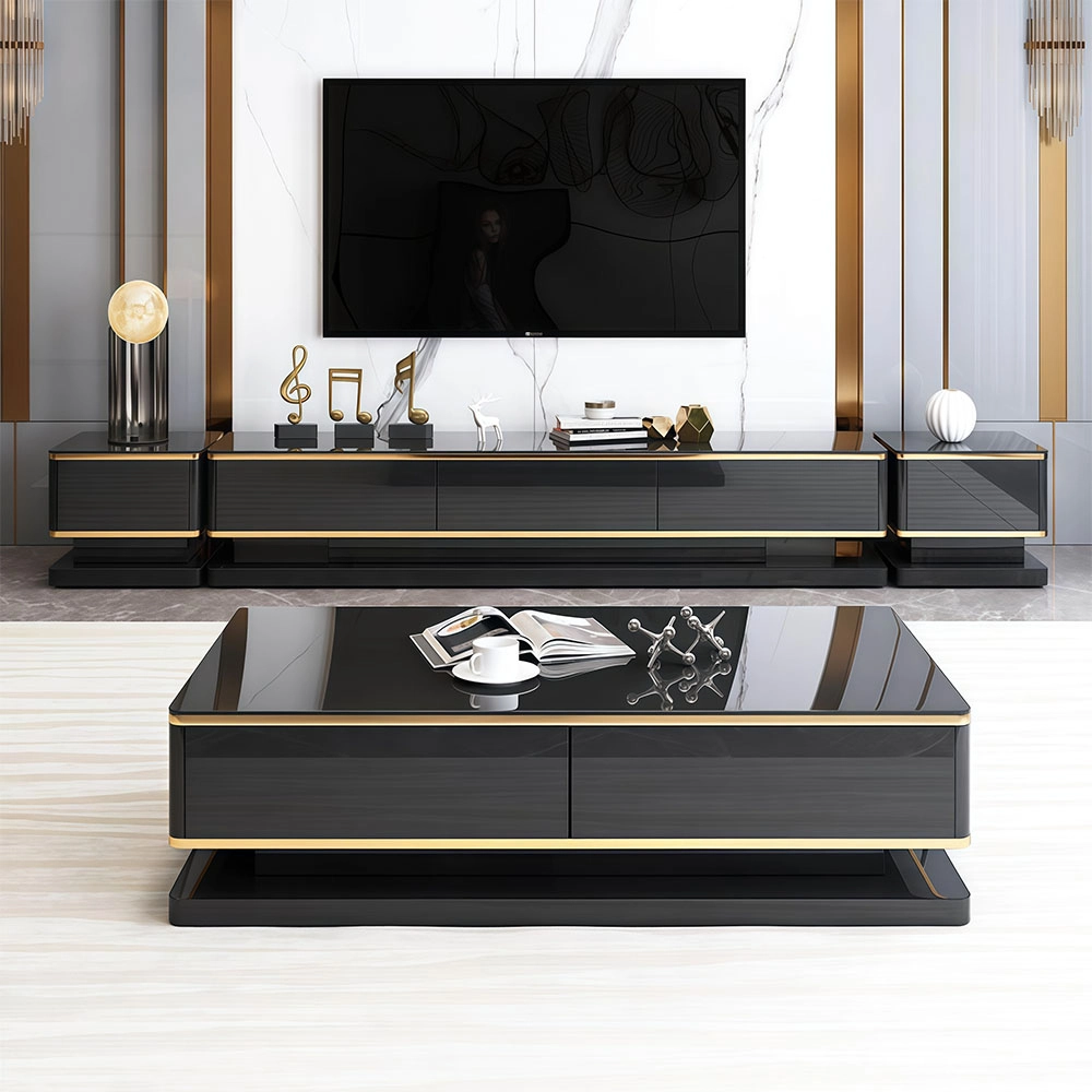 3-Drawer Glass TV Stand | Ormau