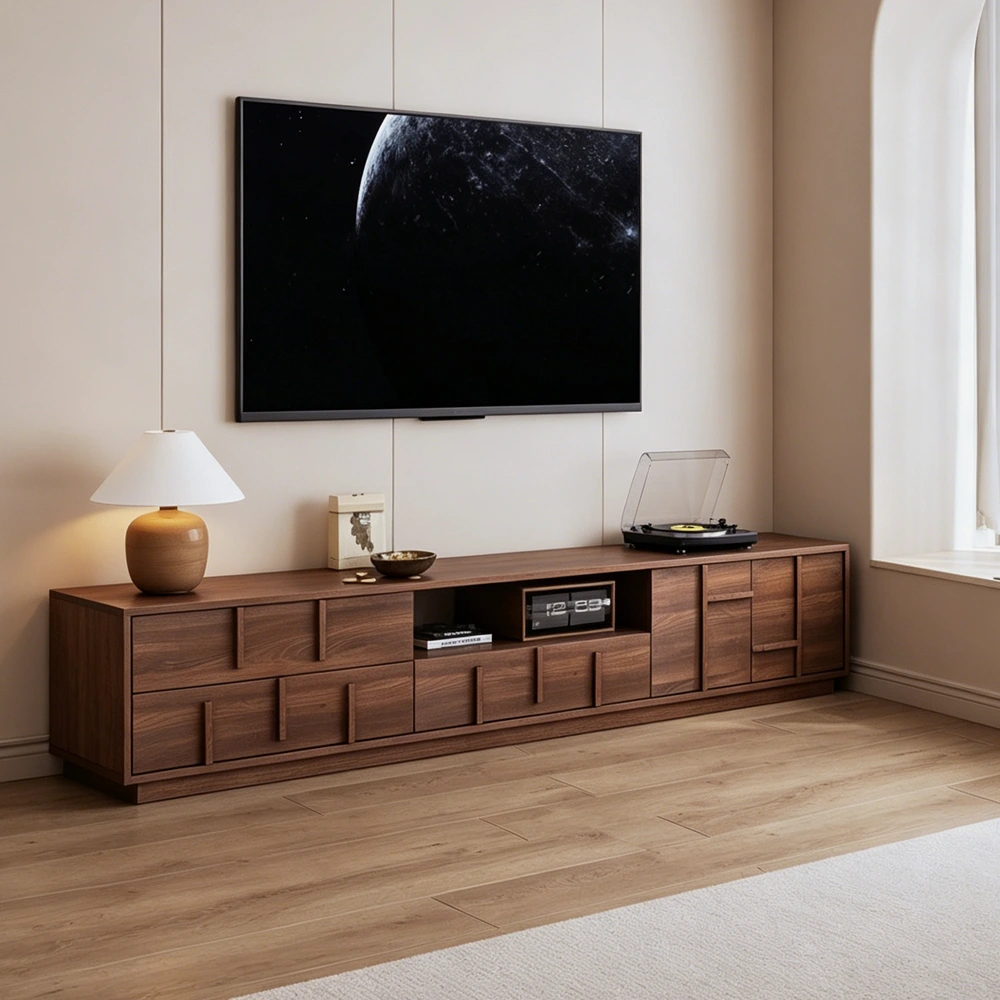 Mid-Century Modern TV Stand With Drawers | Ormau