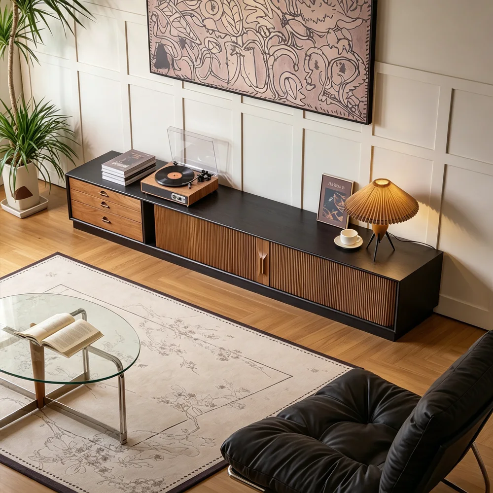 Retro French Solid Wood TV Stand | Ormau