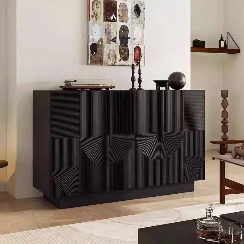 Asymmetric Walnut Veneer Sideboard