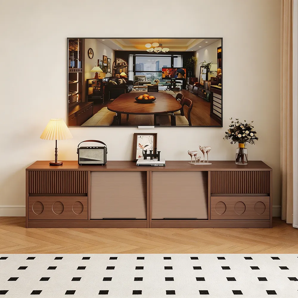 67" Japandi TV Stand with Drawers