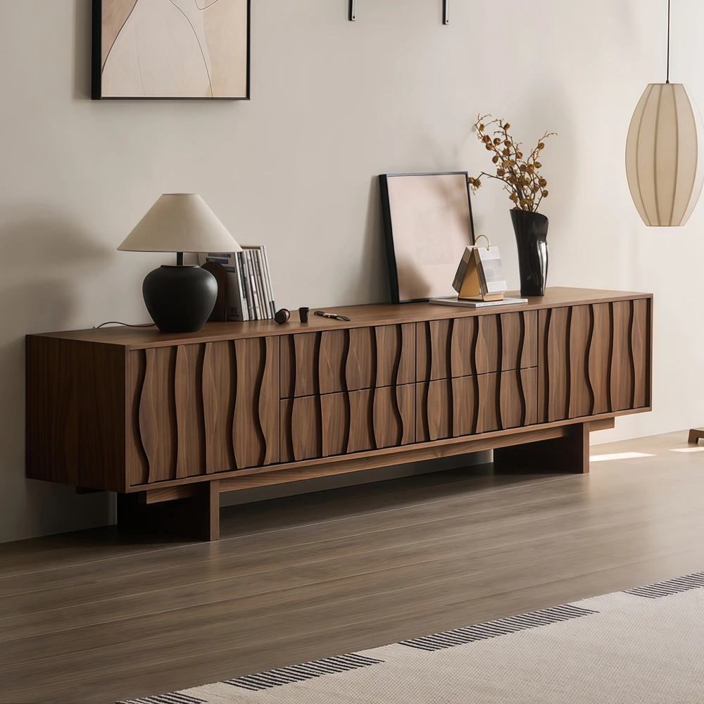 71" Organic Modern TV Stand with Drawers