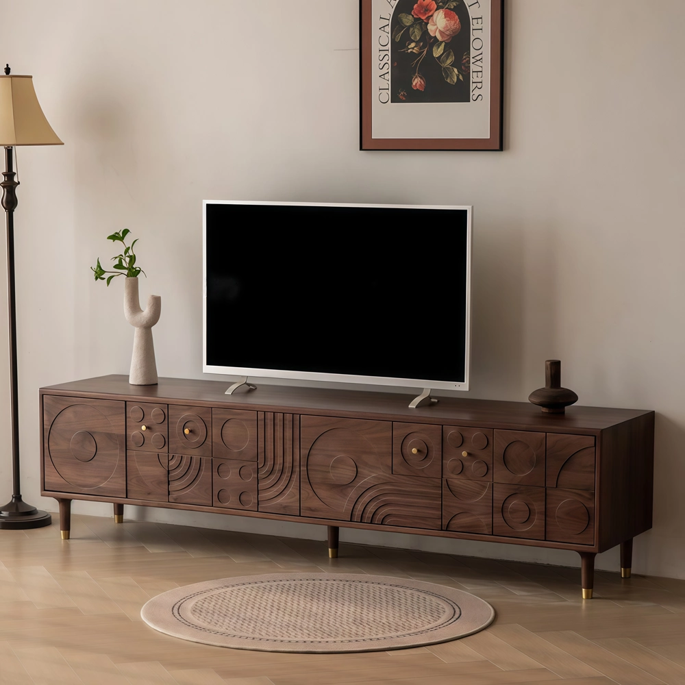 71" Mid-Century Modern TV Stand with Drawers