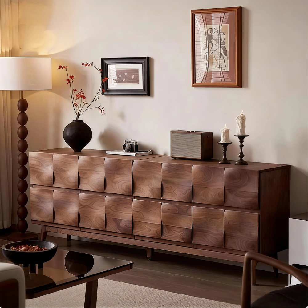 79" Mid-Century Modern TV Stand with Drawers