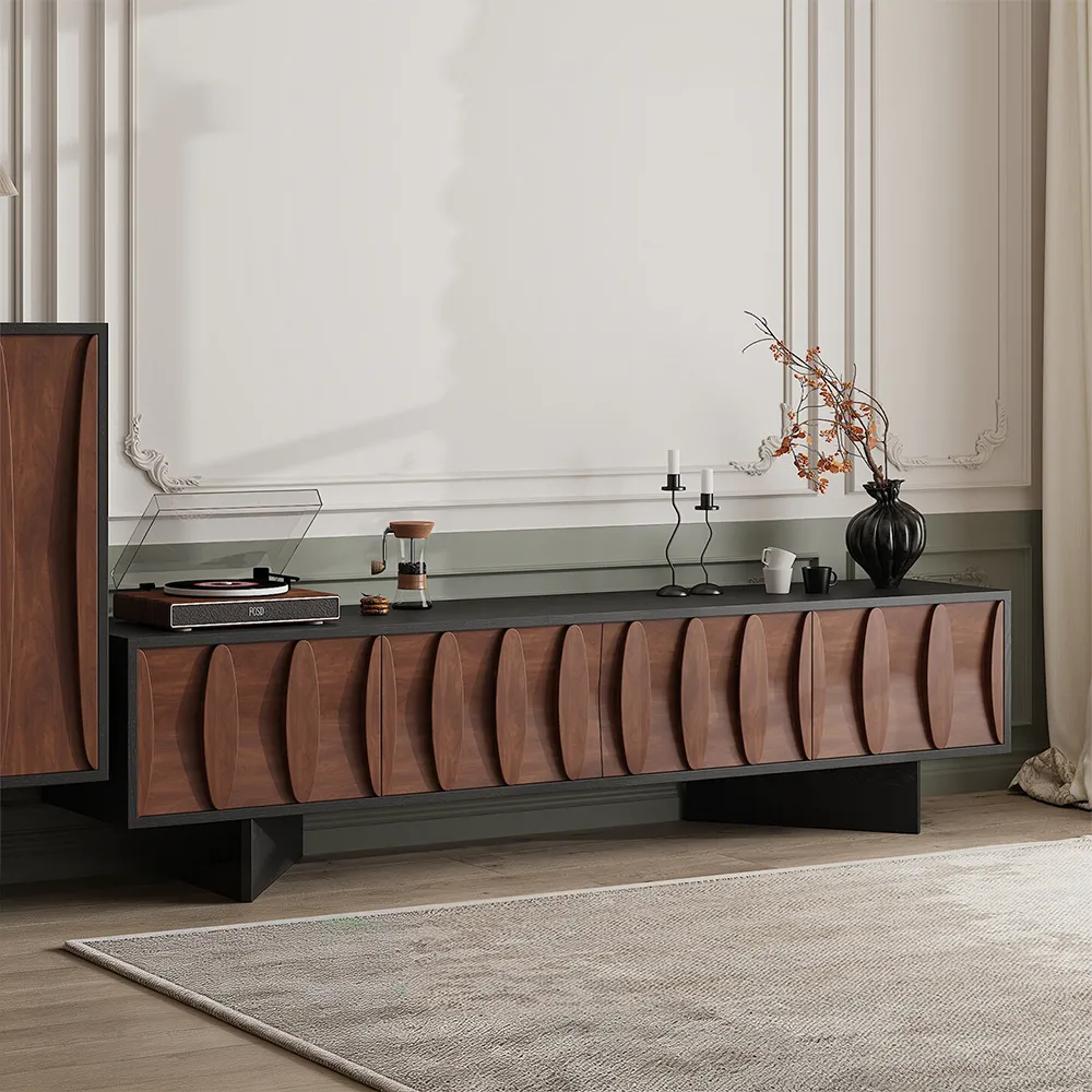 71" Organic Modern TV Stand with Storage