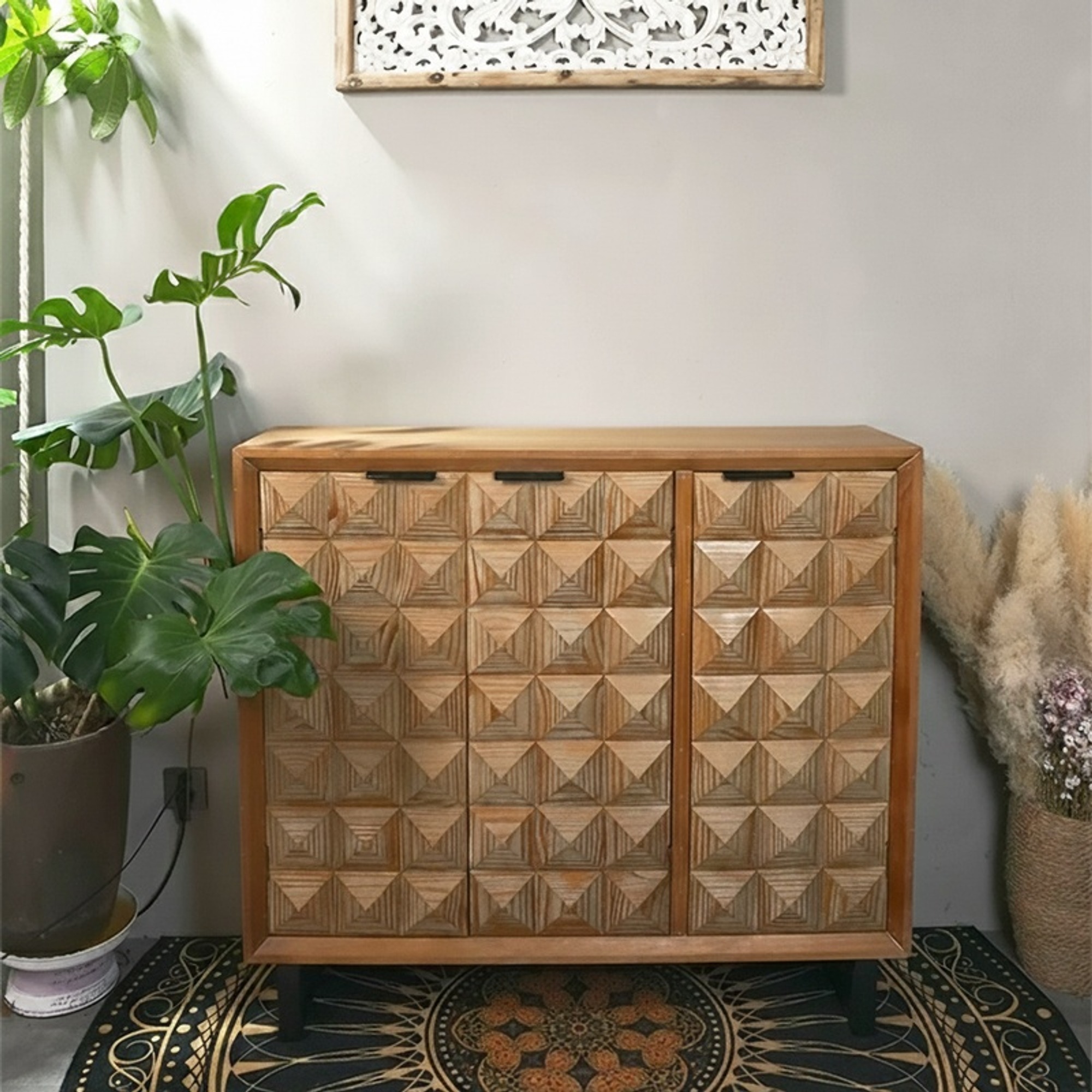 Wabi-Sabi Solid Wood Shoe Cabinet | Ormau