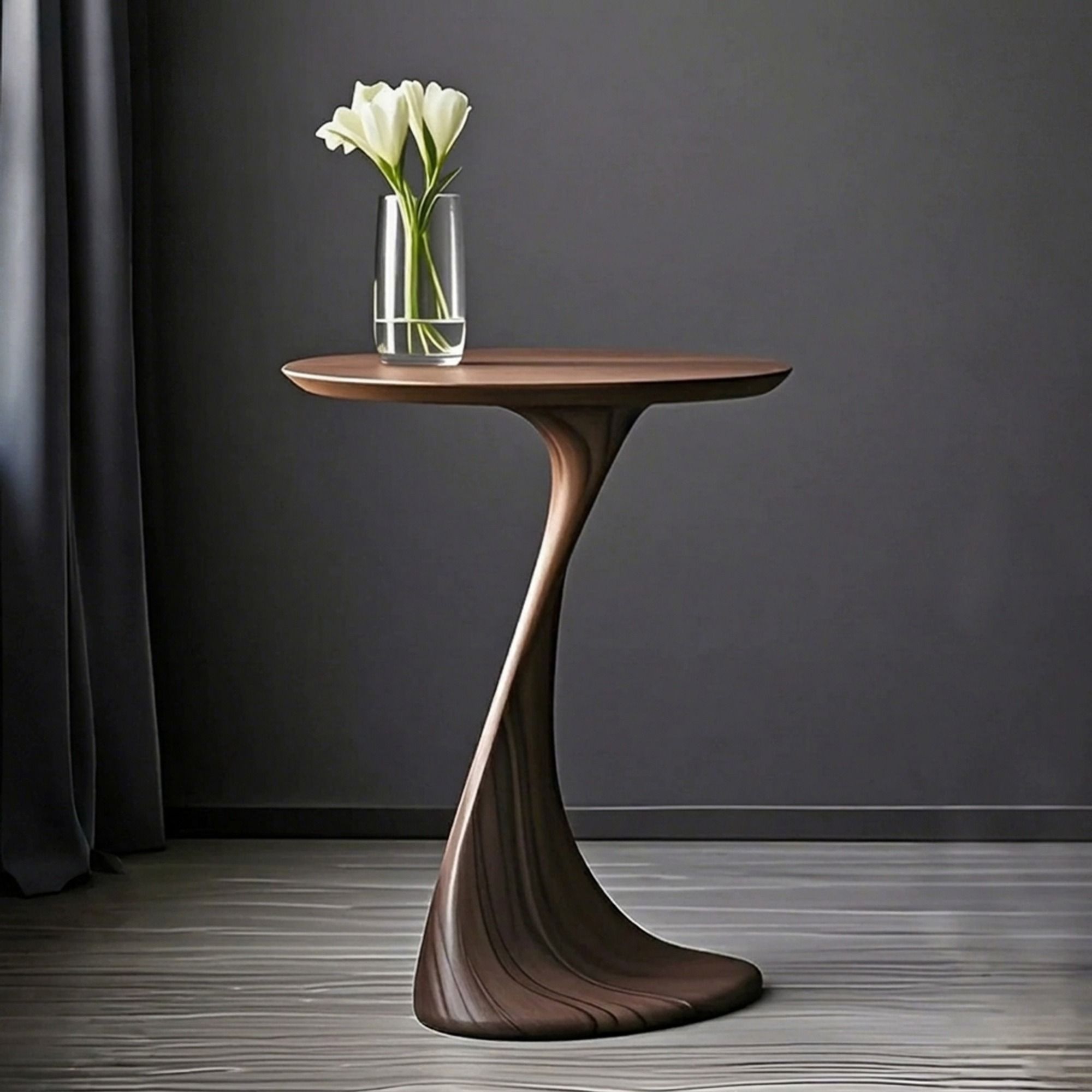 Black Walnut Round Side Table | Ormau
