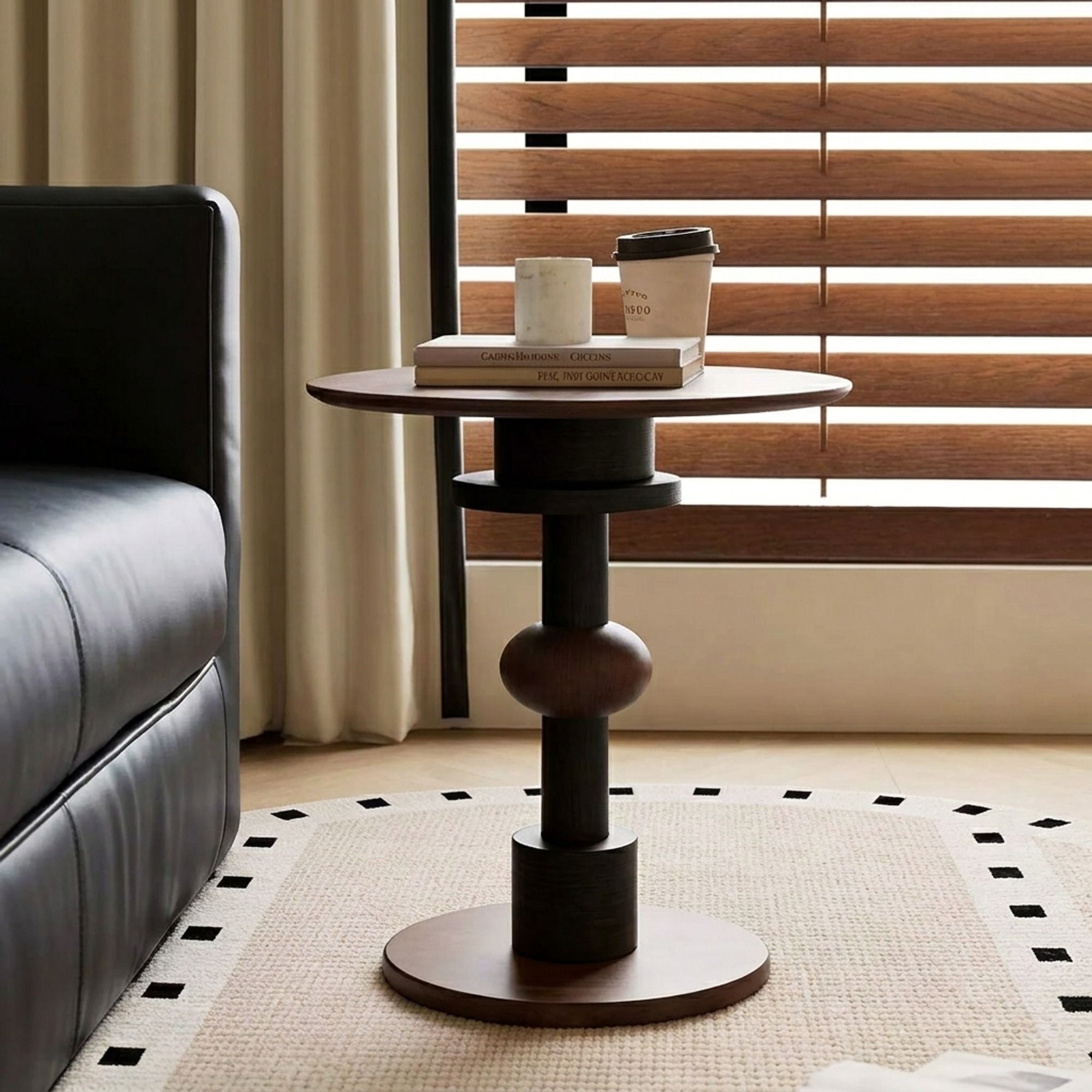 Mid-Century Round Ash Side Table | Ormau