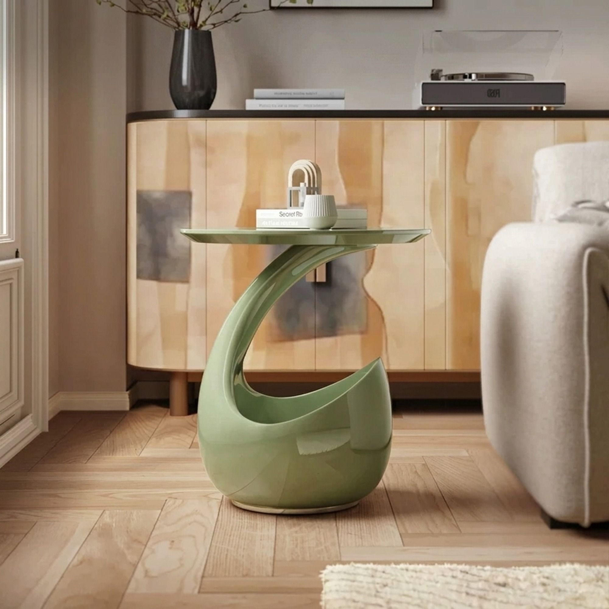 Round Fiberglass Cat Bed Table | Ormau