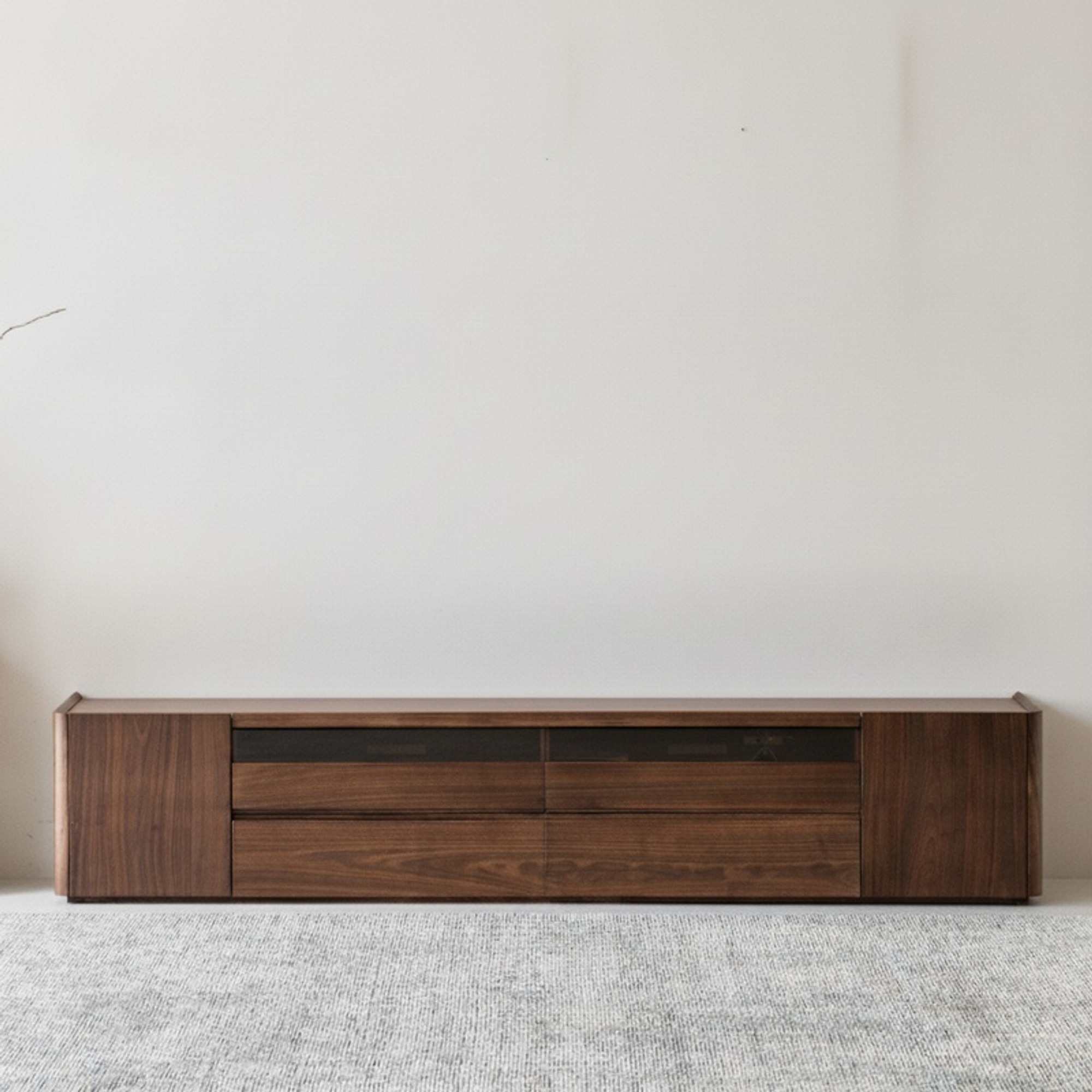 Linea Black Walnut Media Console | Ormau