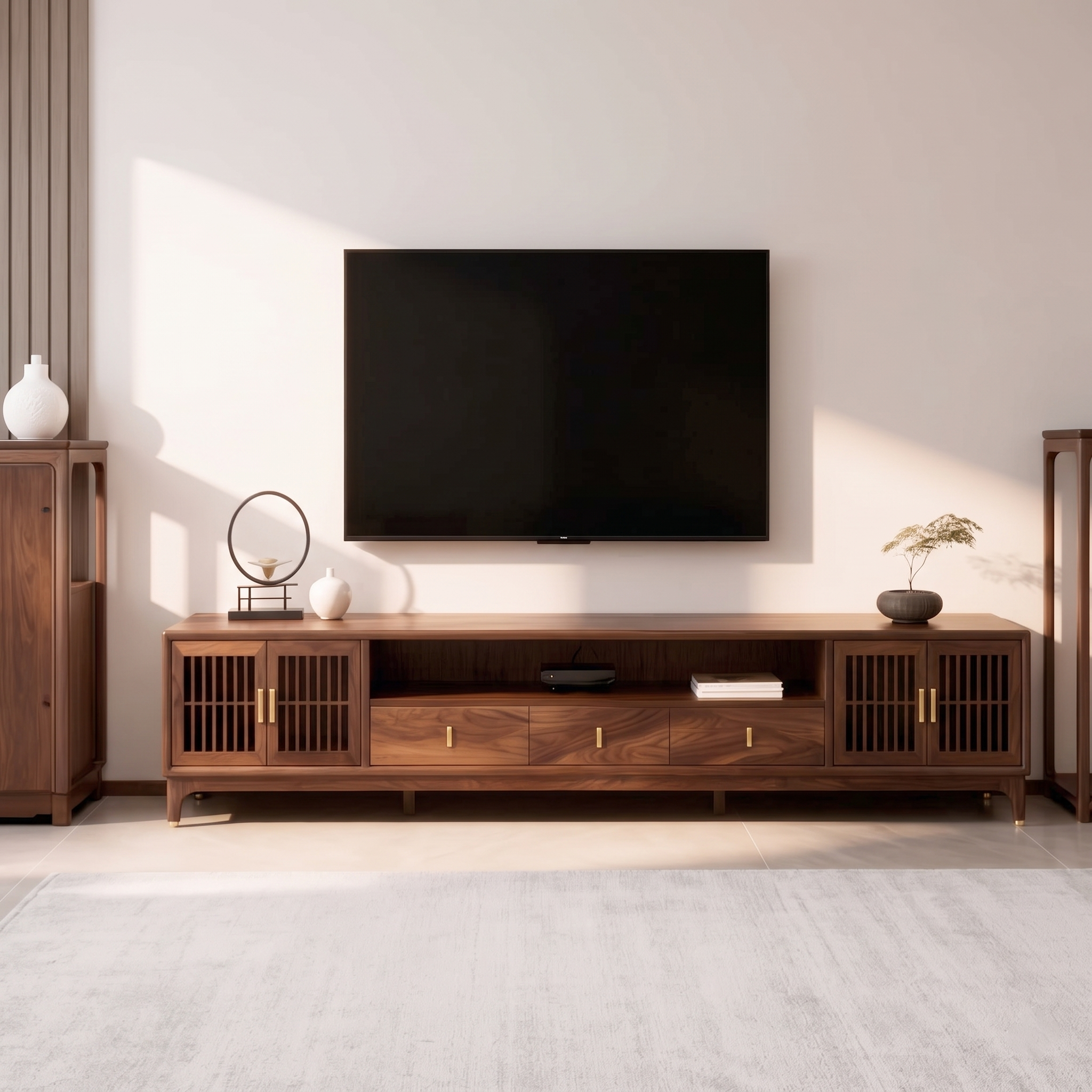 Oriental Walnut Media Console | Ormau