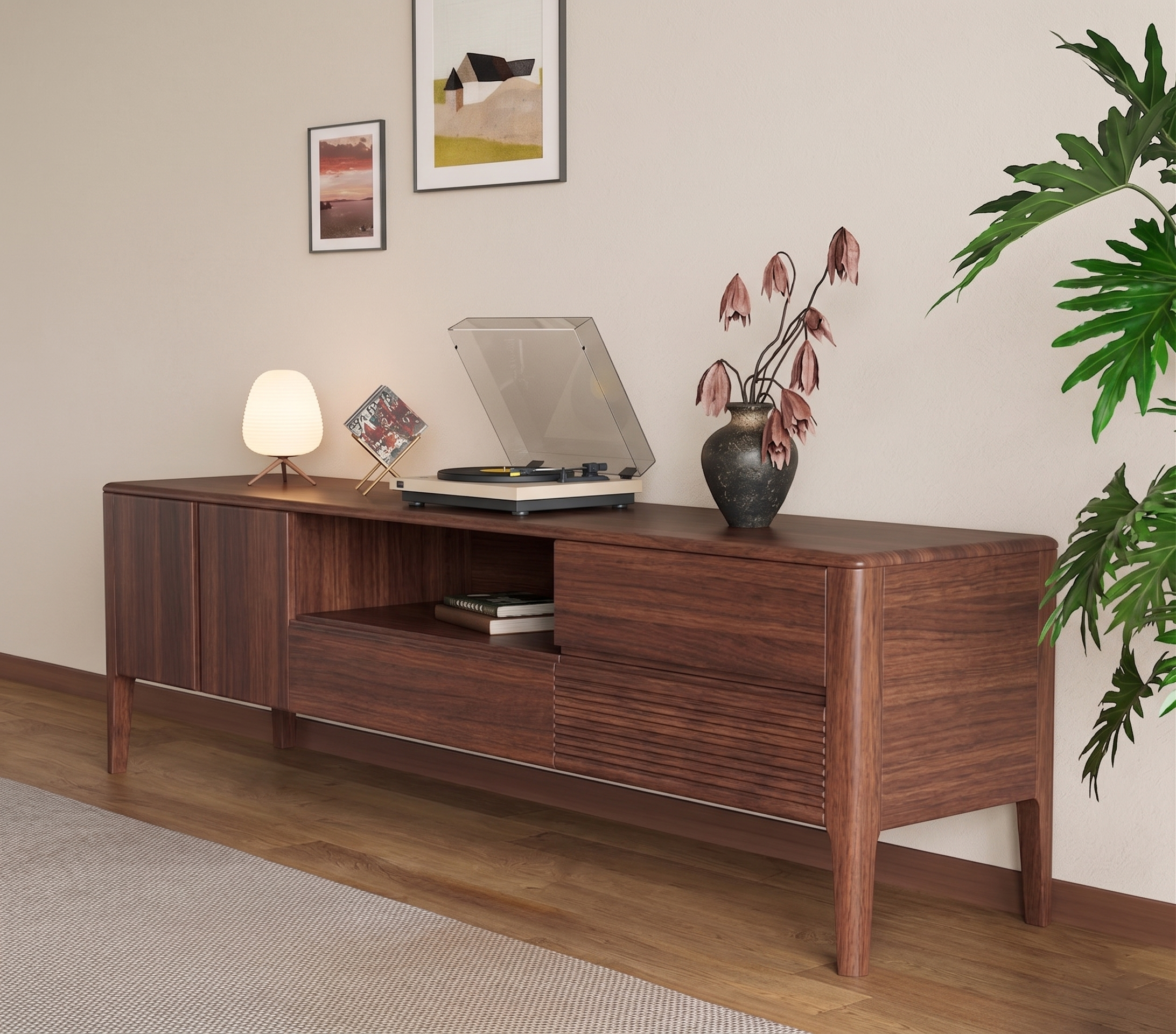 Vintage Black Walnut TV Stand | Ormau