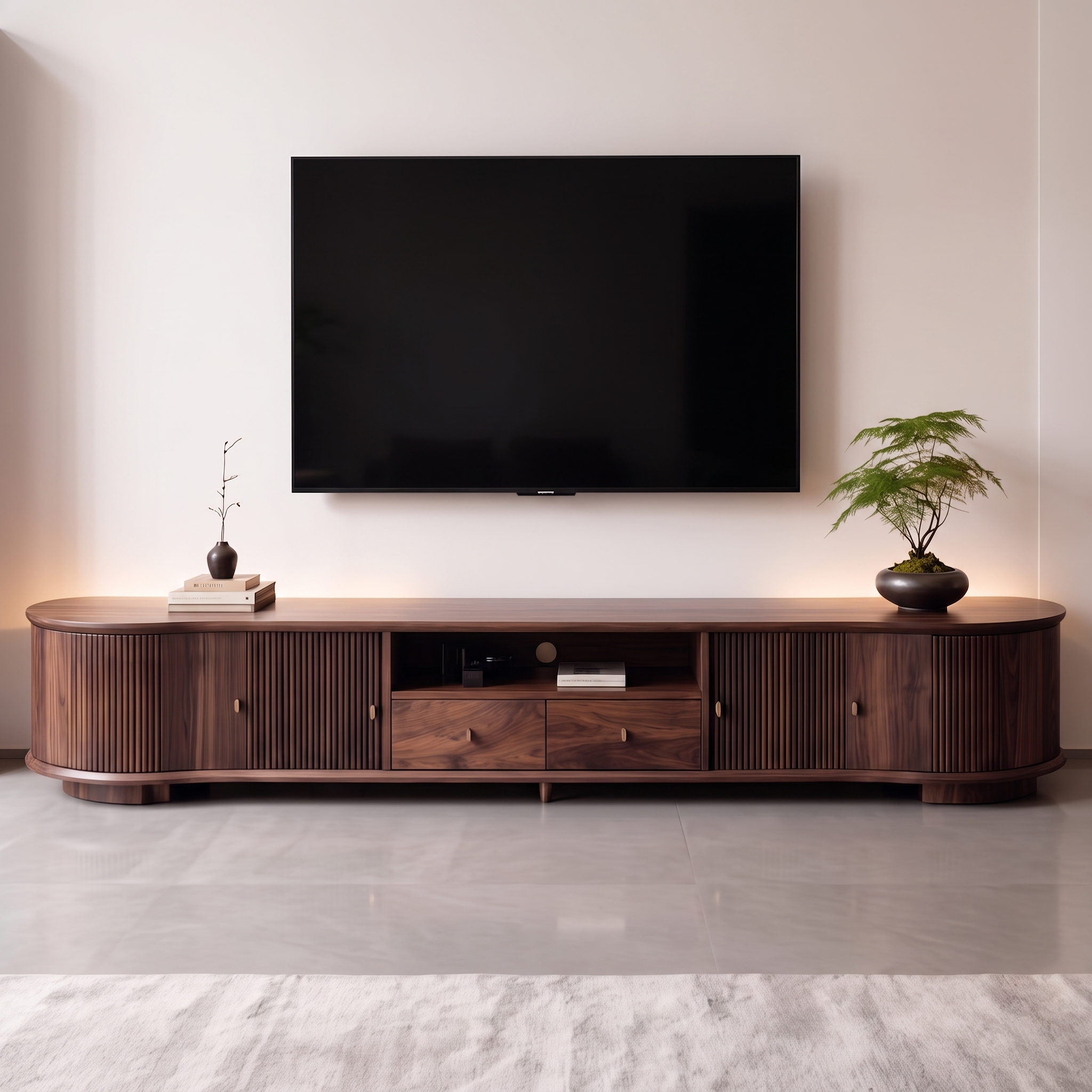 Architectural Walnut Entertainment Console | Ormau