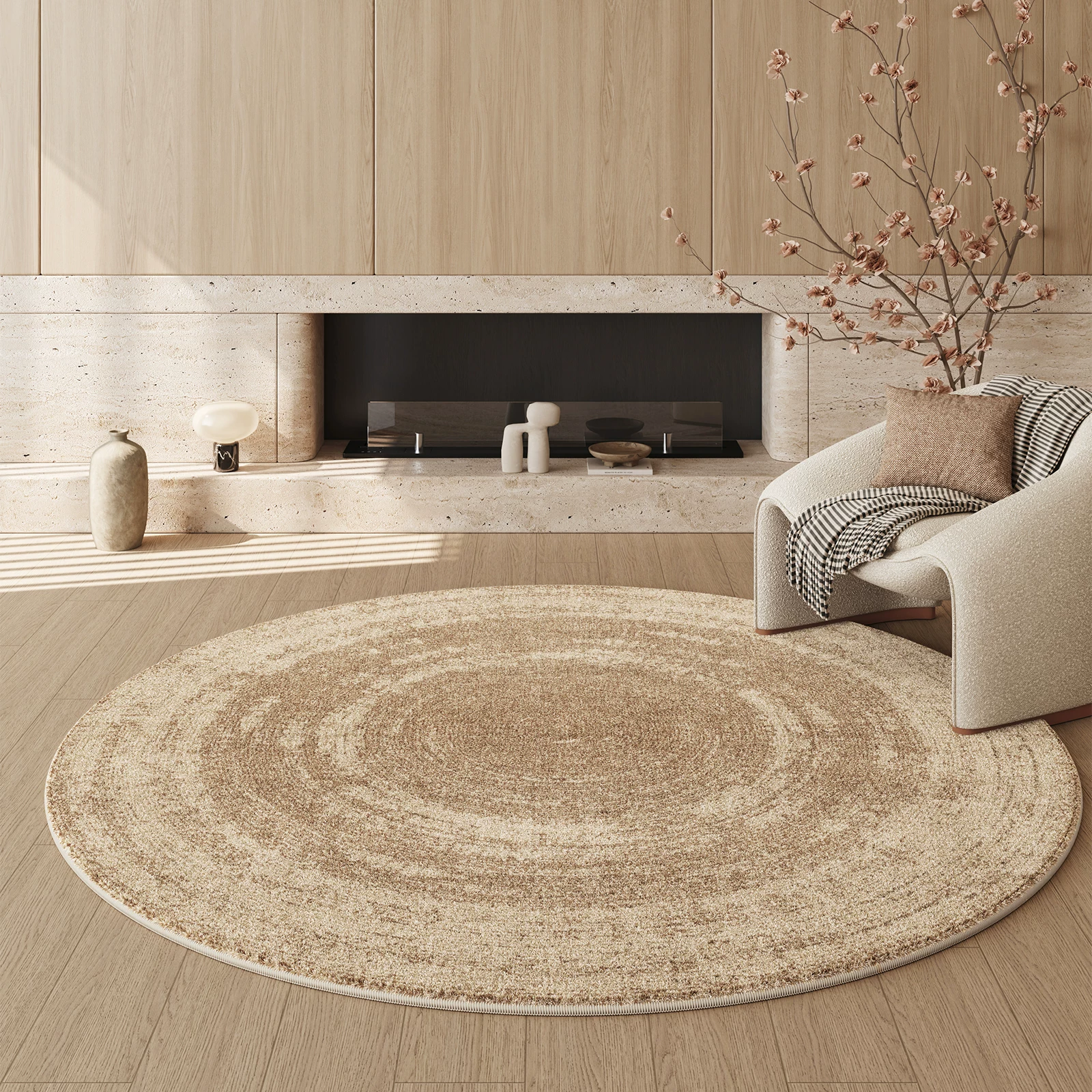 Cashmere-Touch Round Rug | Ormau