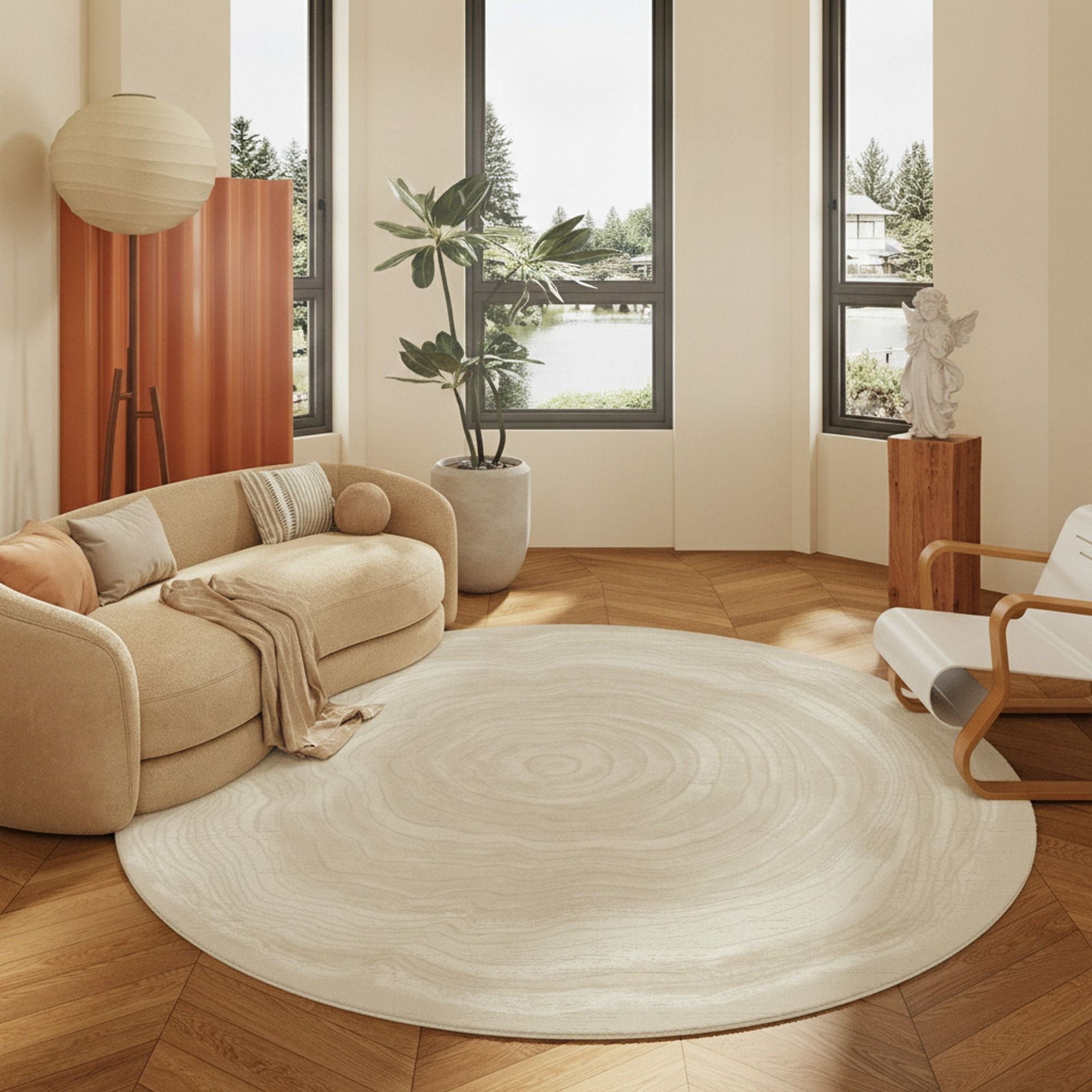 Patterned Round Area Rug | Ormau