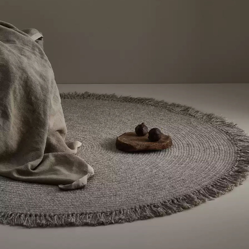 Wabi-Sabi Blended Fabric Round Rug | Ormau