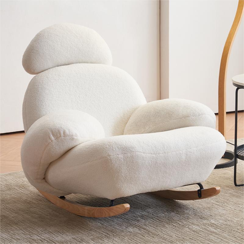35.5" Organic Modern Upholstered Rocking Chair