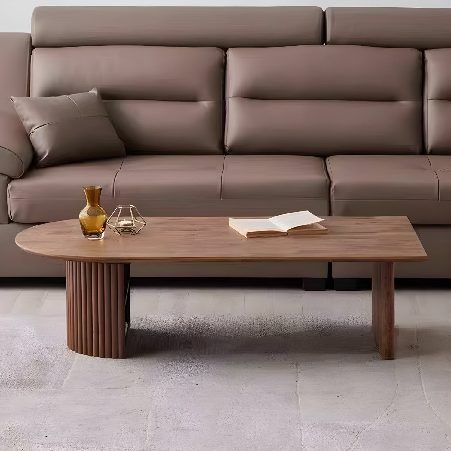 16" Contemporary Oval Coffee Table