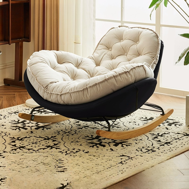 38" Organic Modern Upholstered Rocking Chair