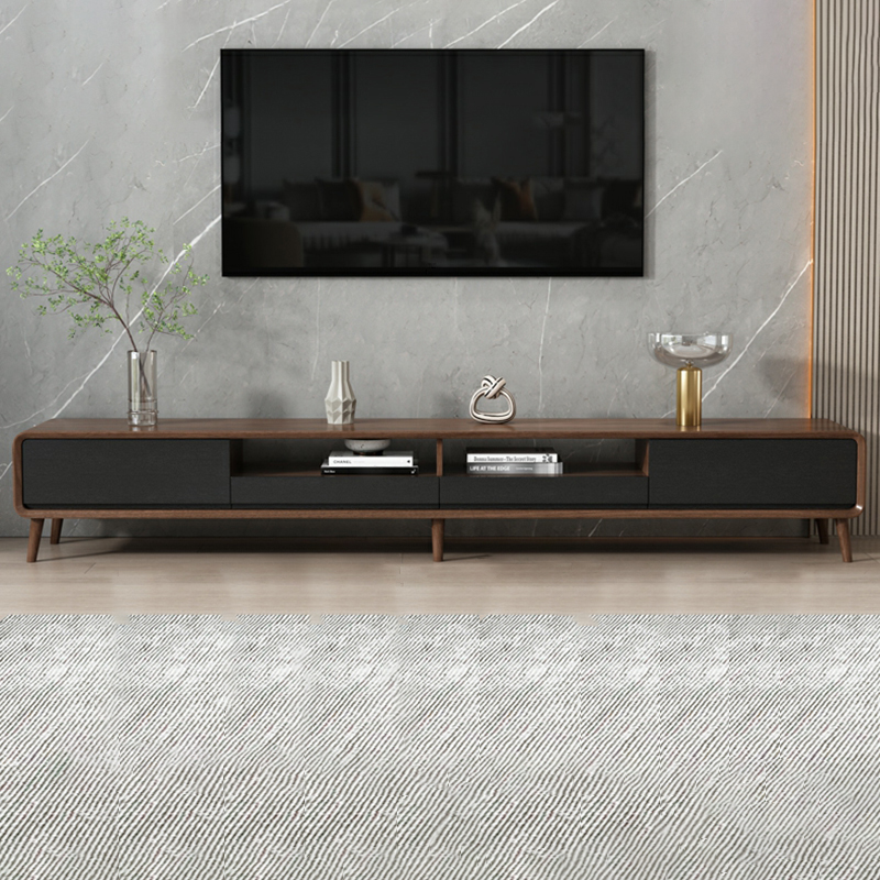 Modern Low Profile Wood TV Stand