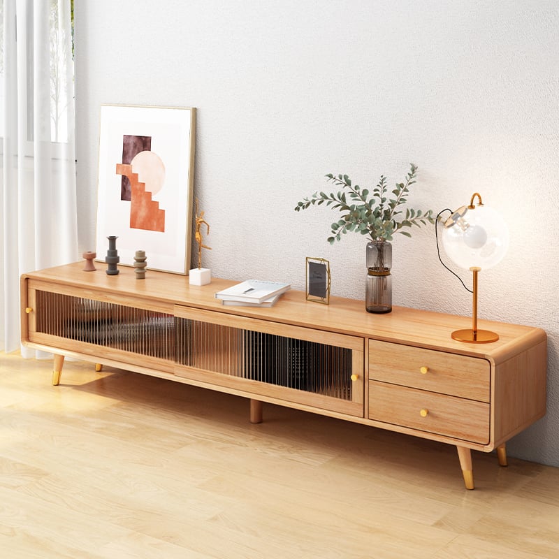 Scandinavian Wood Media Stand