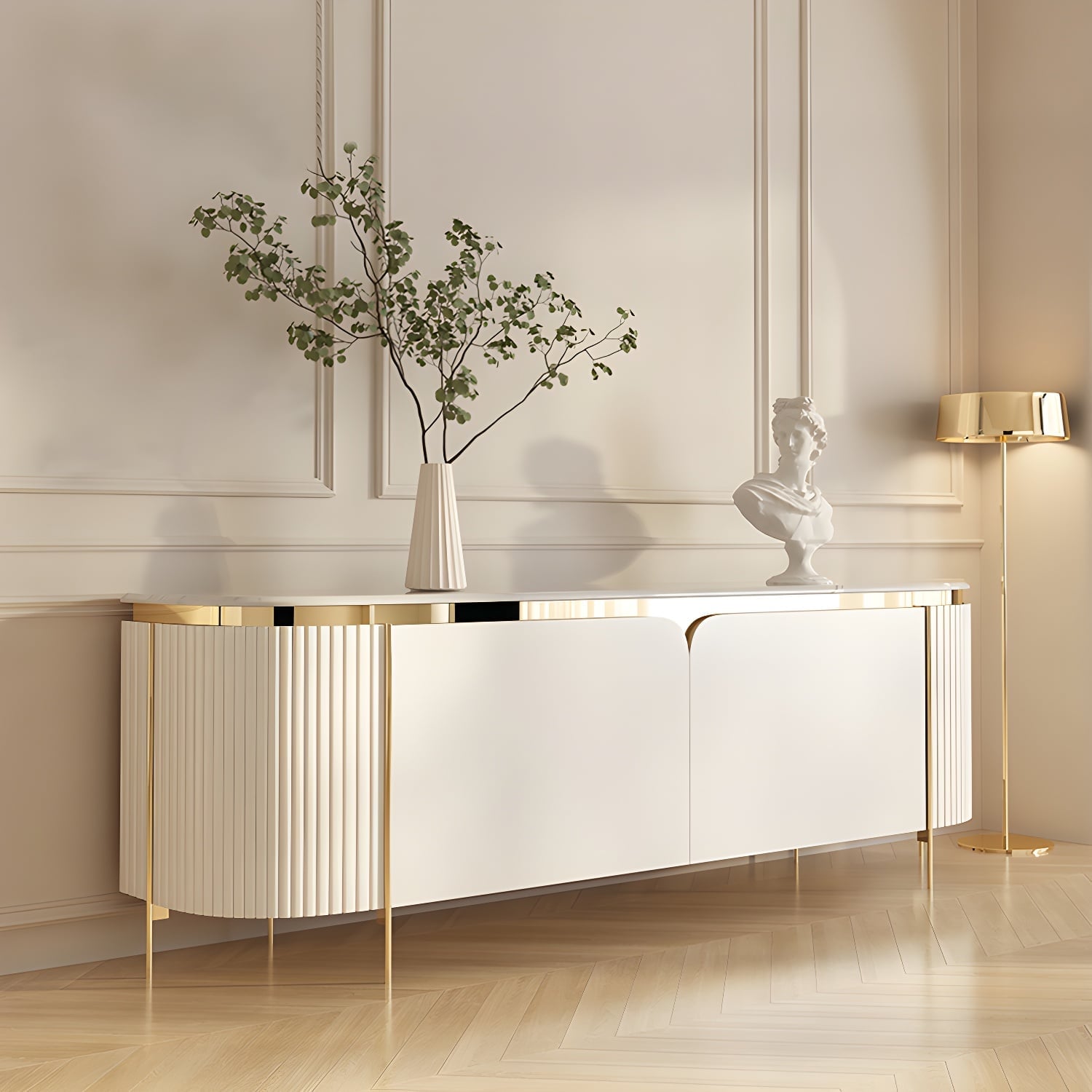 86.5" Luxury TV Stand with Storage