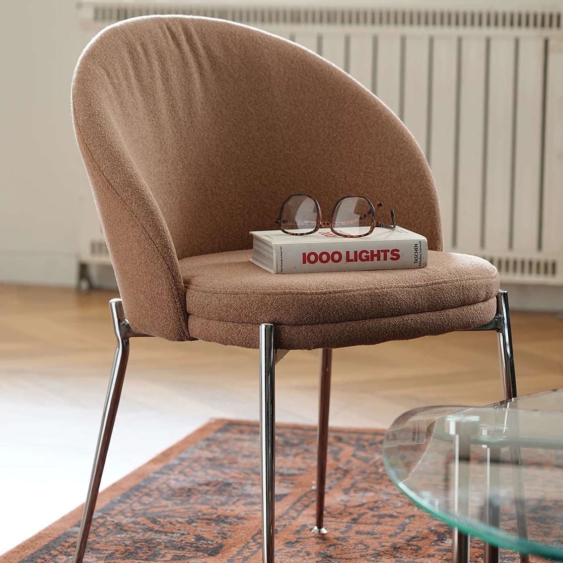 Curved Upholstered Dining Chair