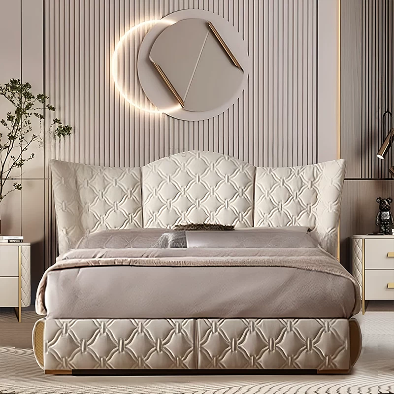 Italian Leather Upholstered Bed Frame