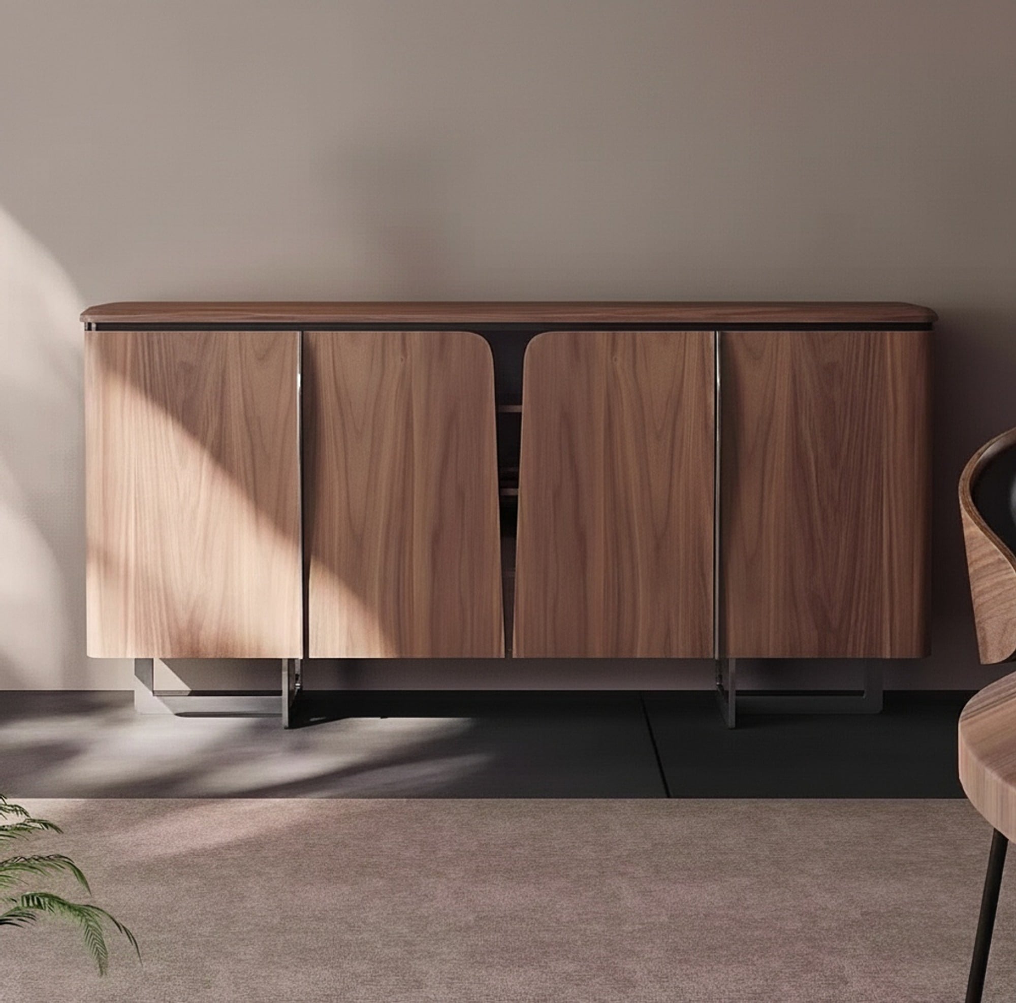 Black Walnut Minimalist Sideboard