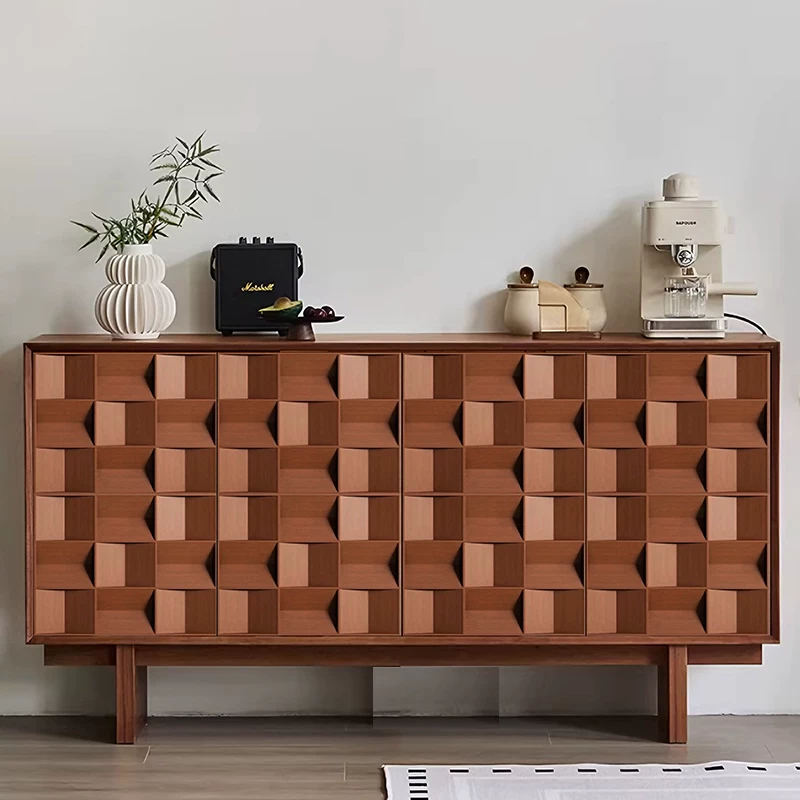 Wabi-sabi Solid Wood Console Cabinet