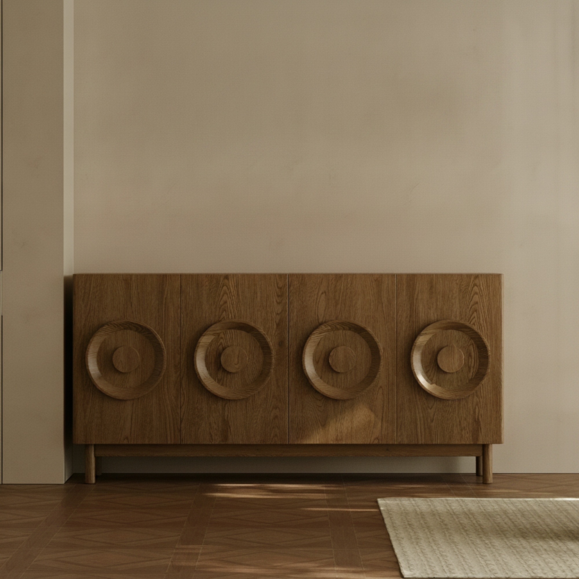 Walnut Veneer Mid-Century Sideboard