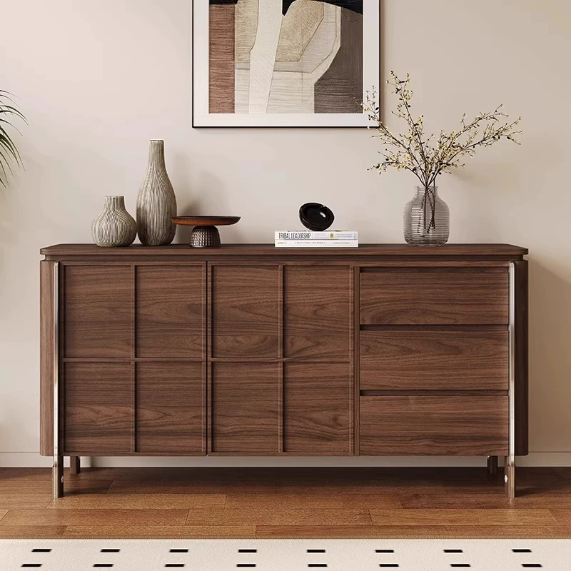 Solid Wood Mid-Century Sideboard