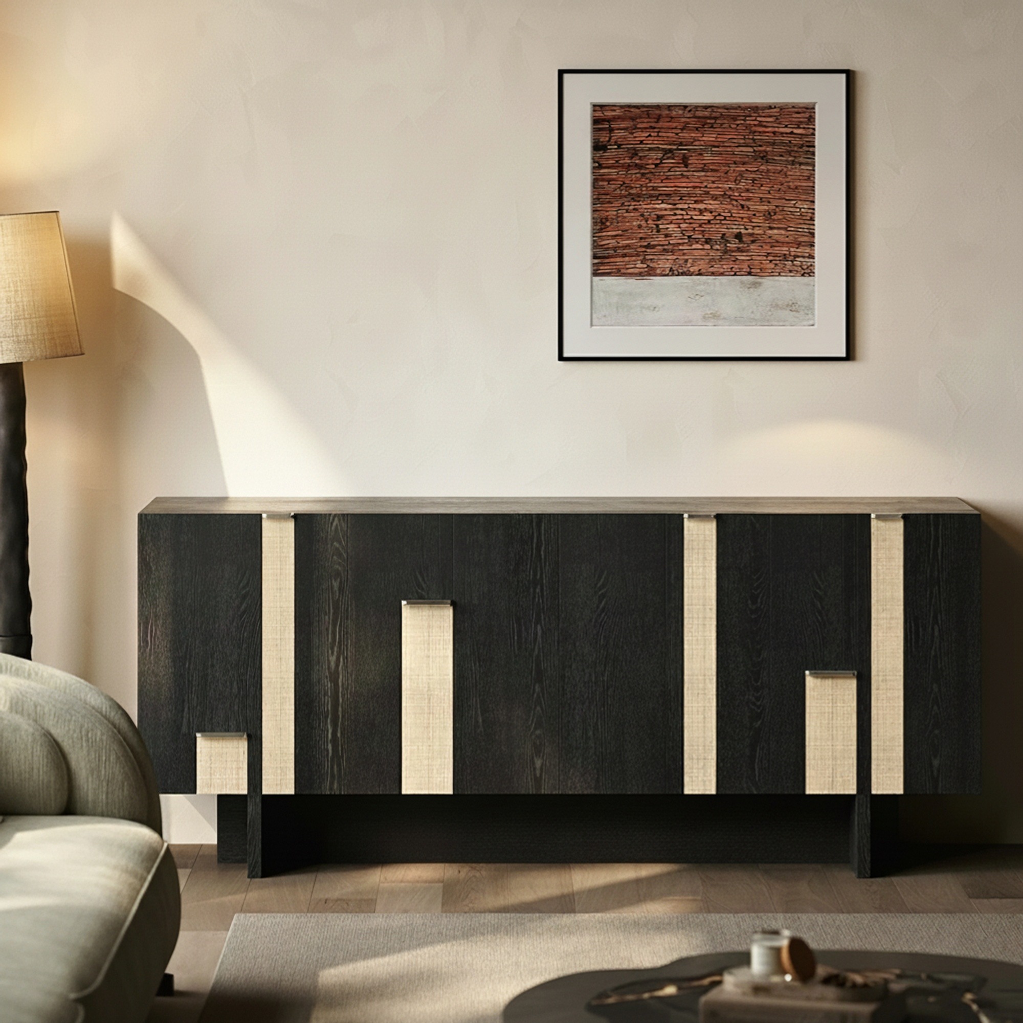 Wabi-Sabi Ash Wood Sideboard