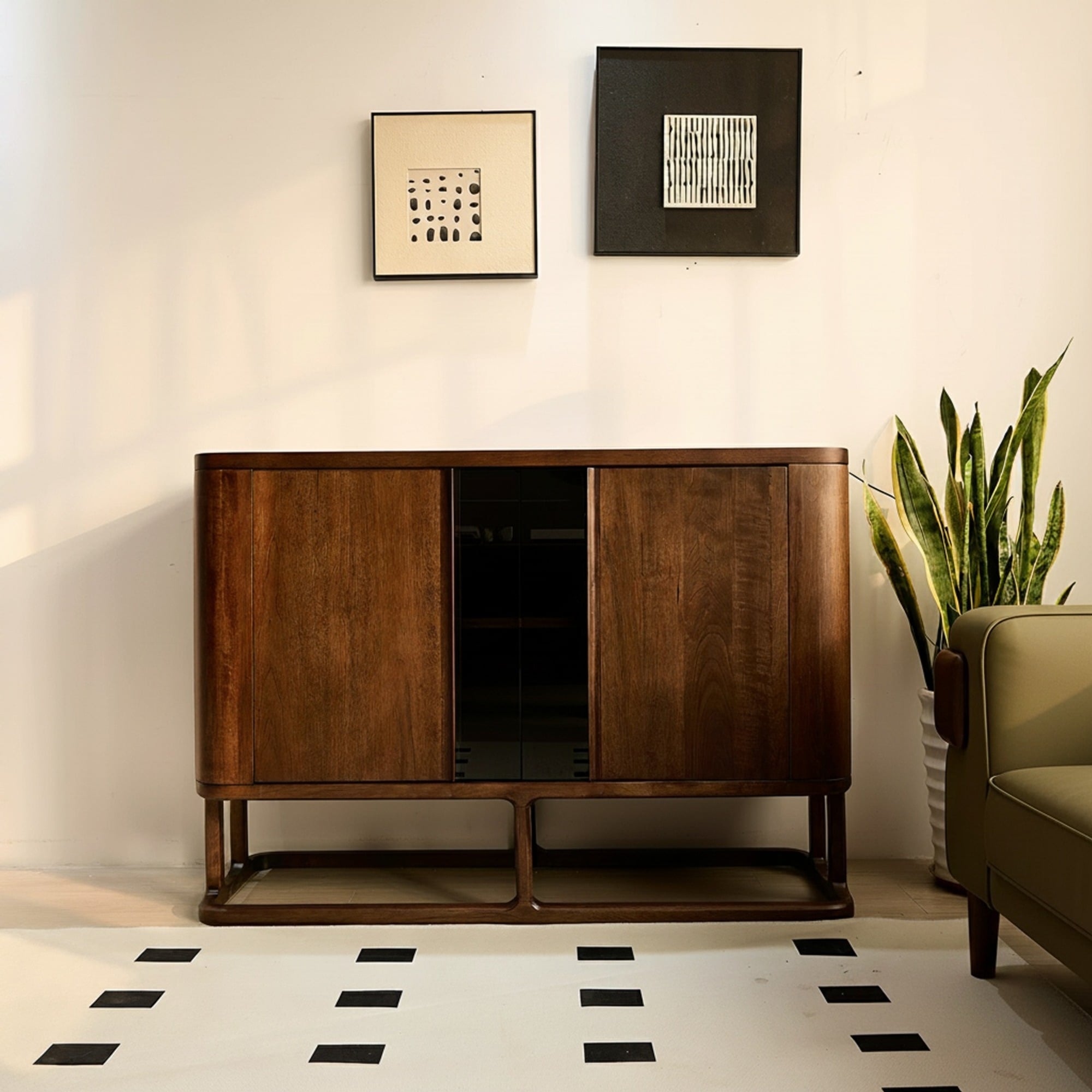 Solid Walnut Modern Sideboard