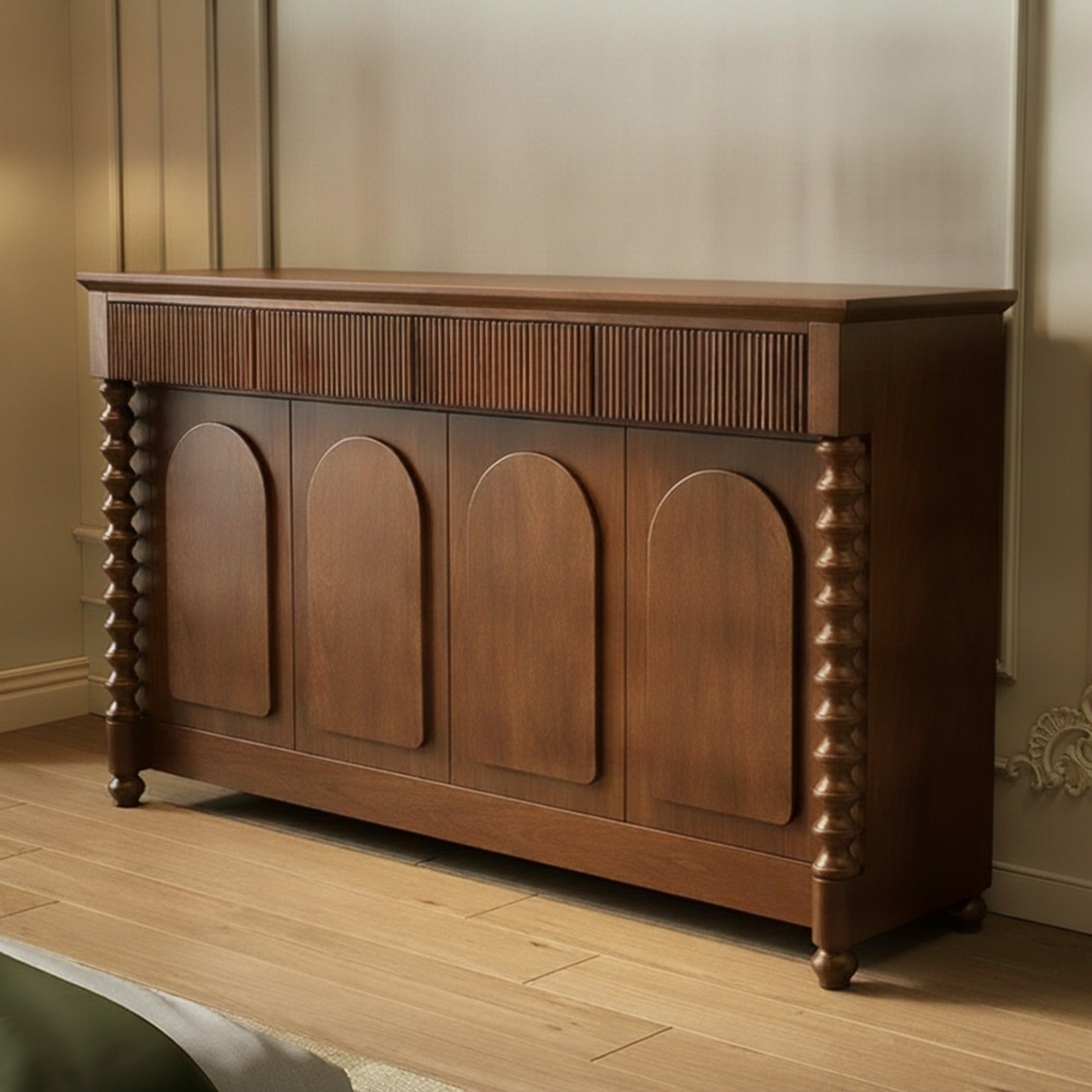 Mid-Century Column Sideboard