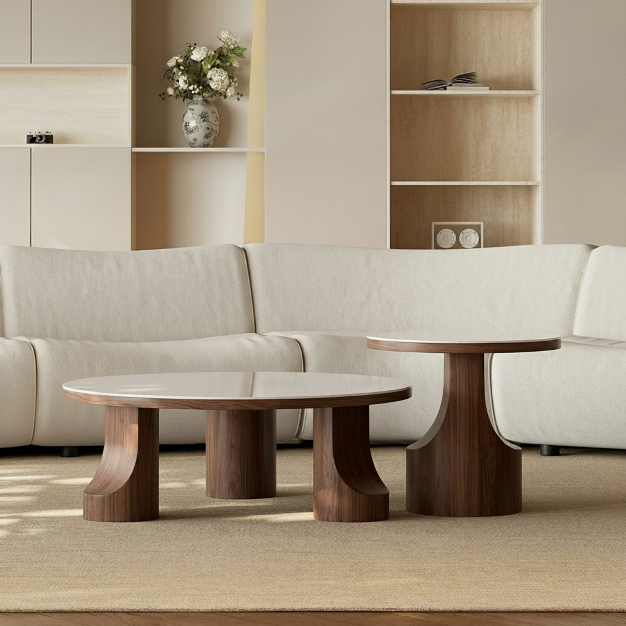 Wabi-Sabi Sintered Stone Coffee Table Set