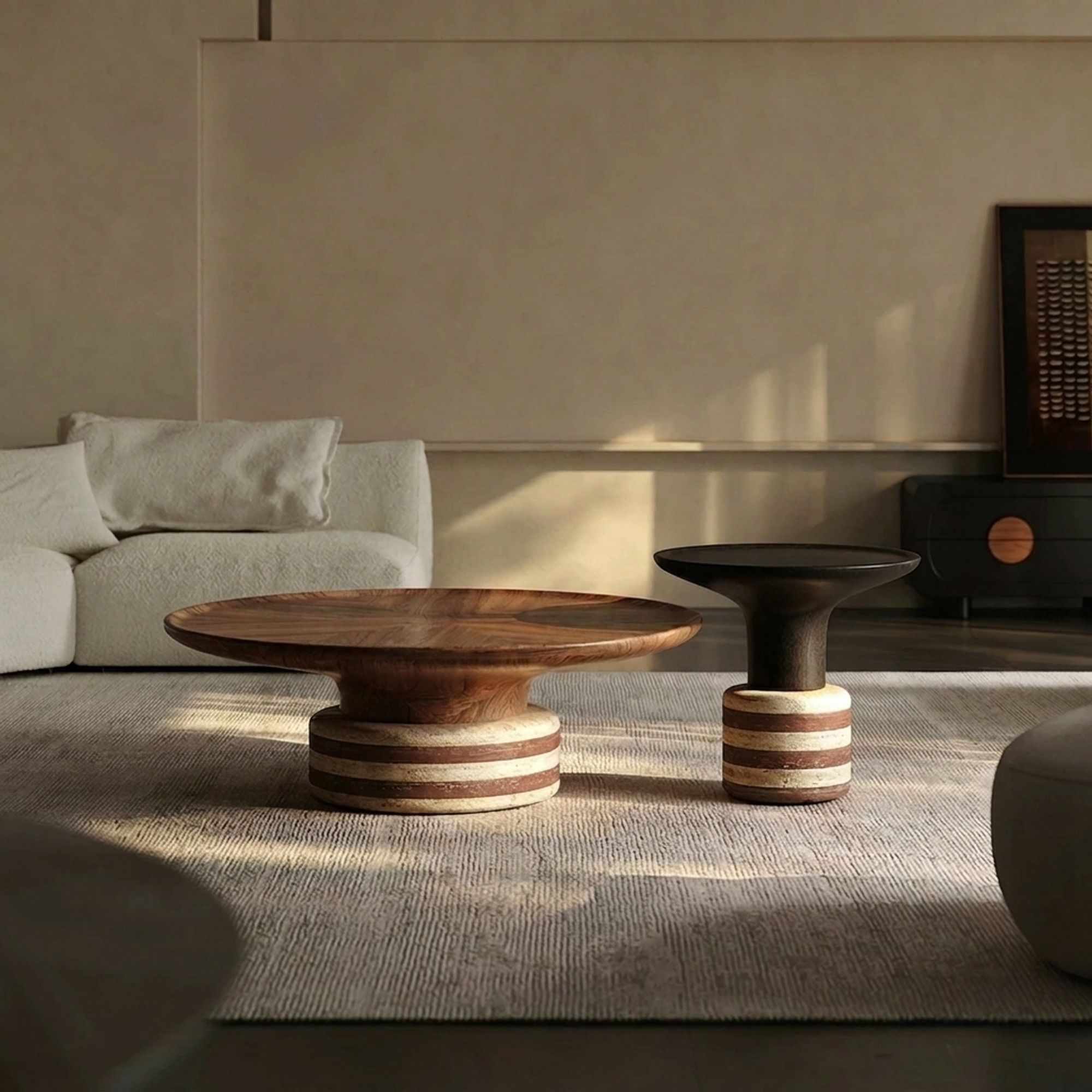 Travertine Coffee Table Set