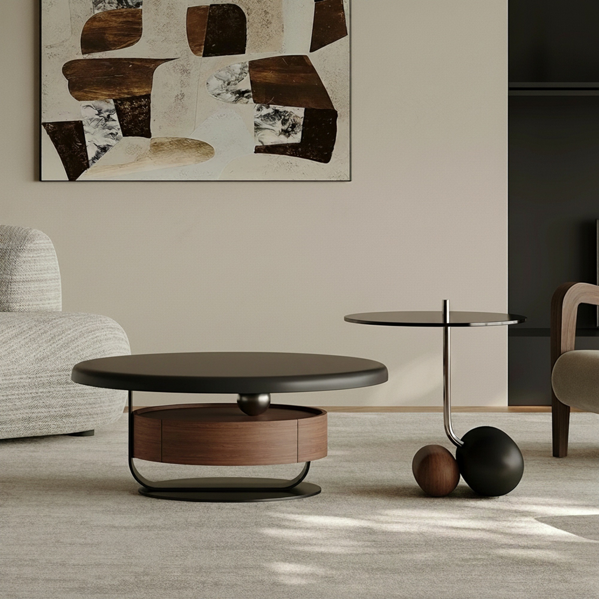 Coffee Table Set, Floating Circles