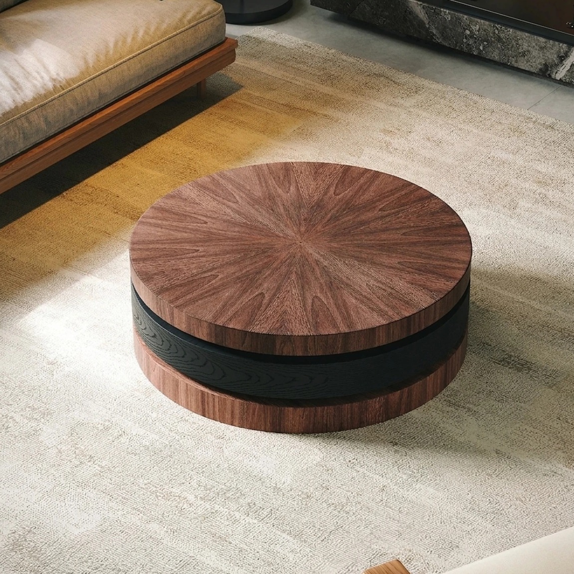 Solid Wood Parquetry Coffee Table