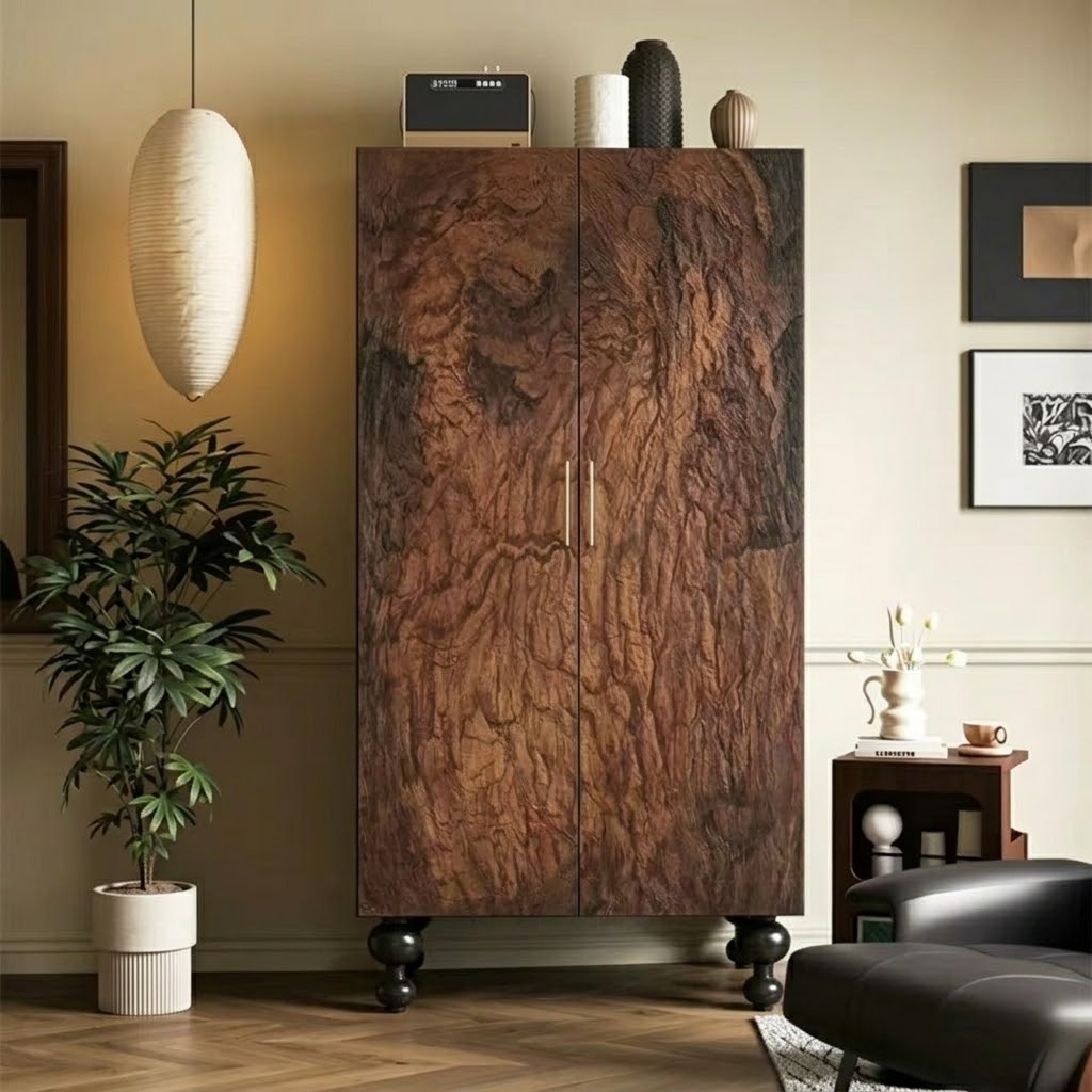 Black & Walnut Minimalist Wardrobe