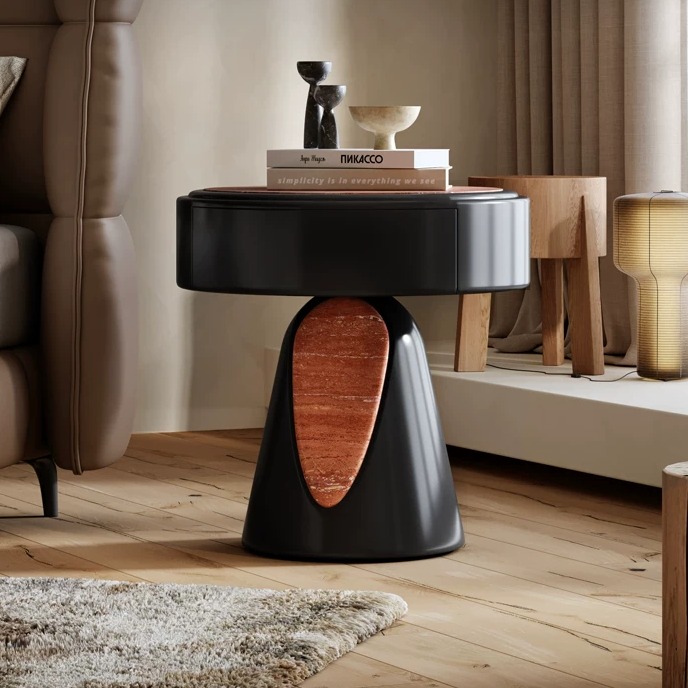 Minimalist Circular Nightstand
