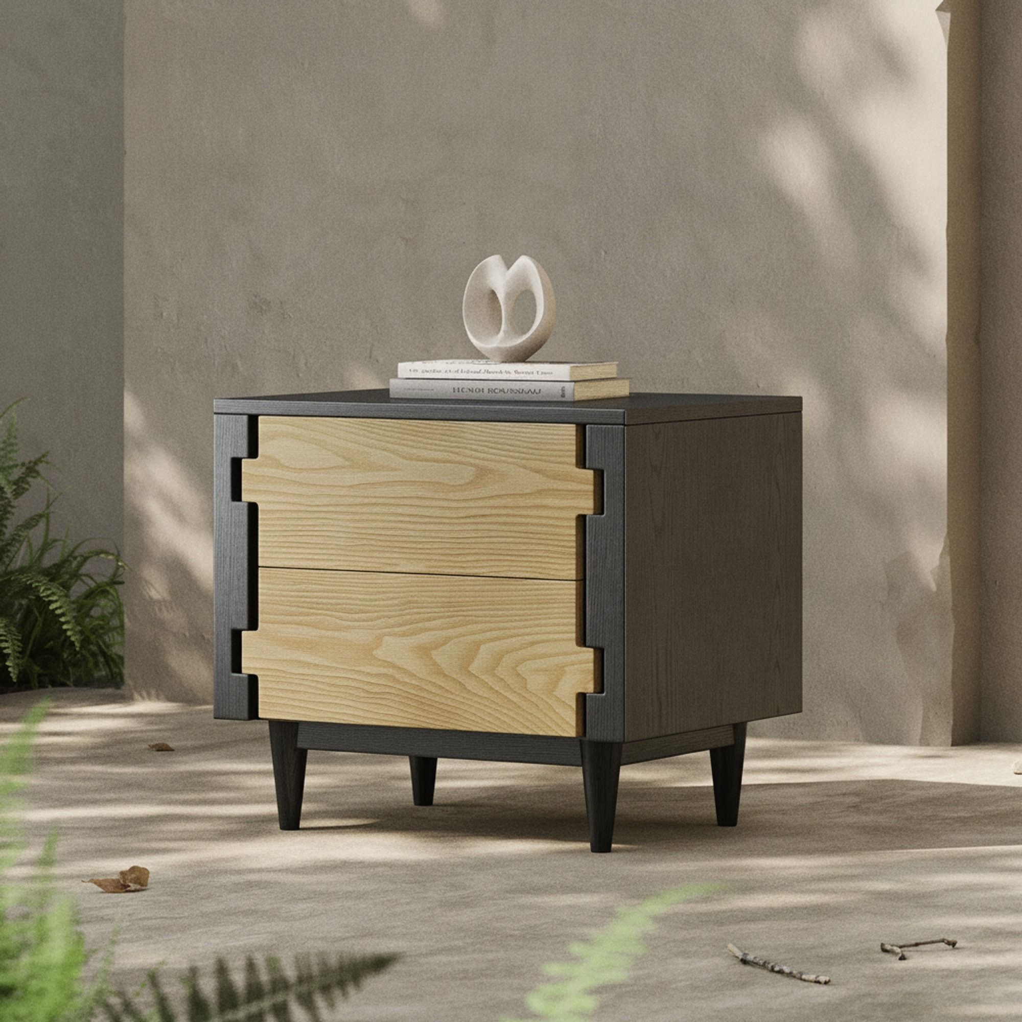 Vintage Solid Wood Nightstand