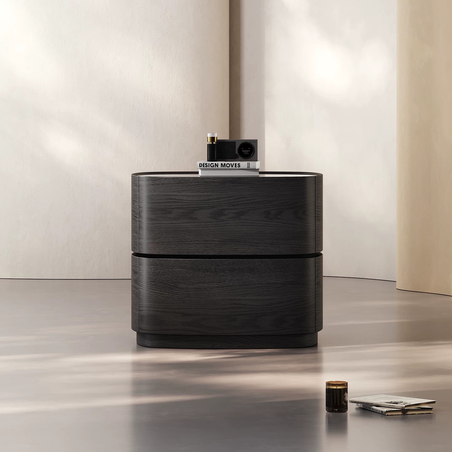 Wabi-Sabi Sintered Stone Nightstand