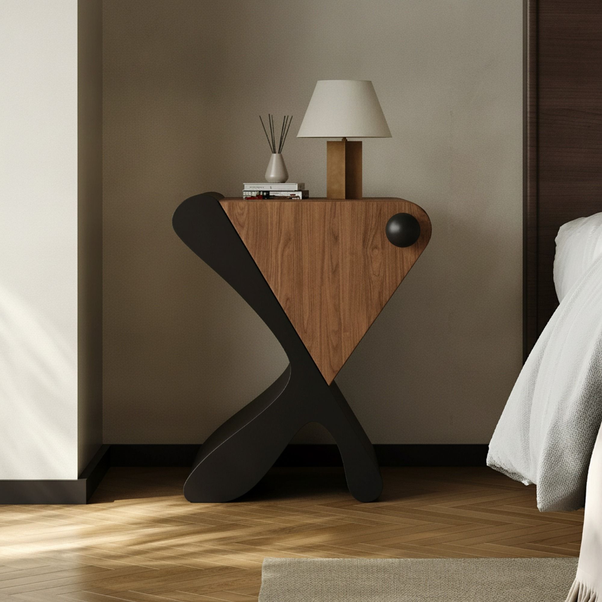 Vintage Triangular Nightstand